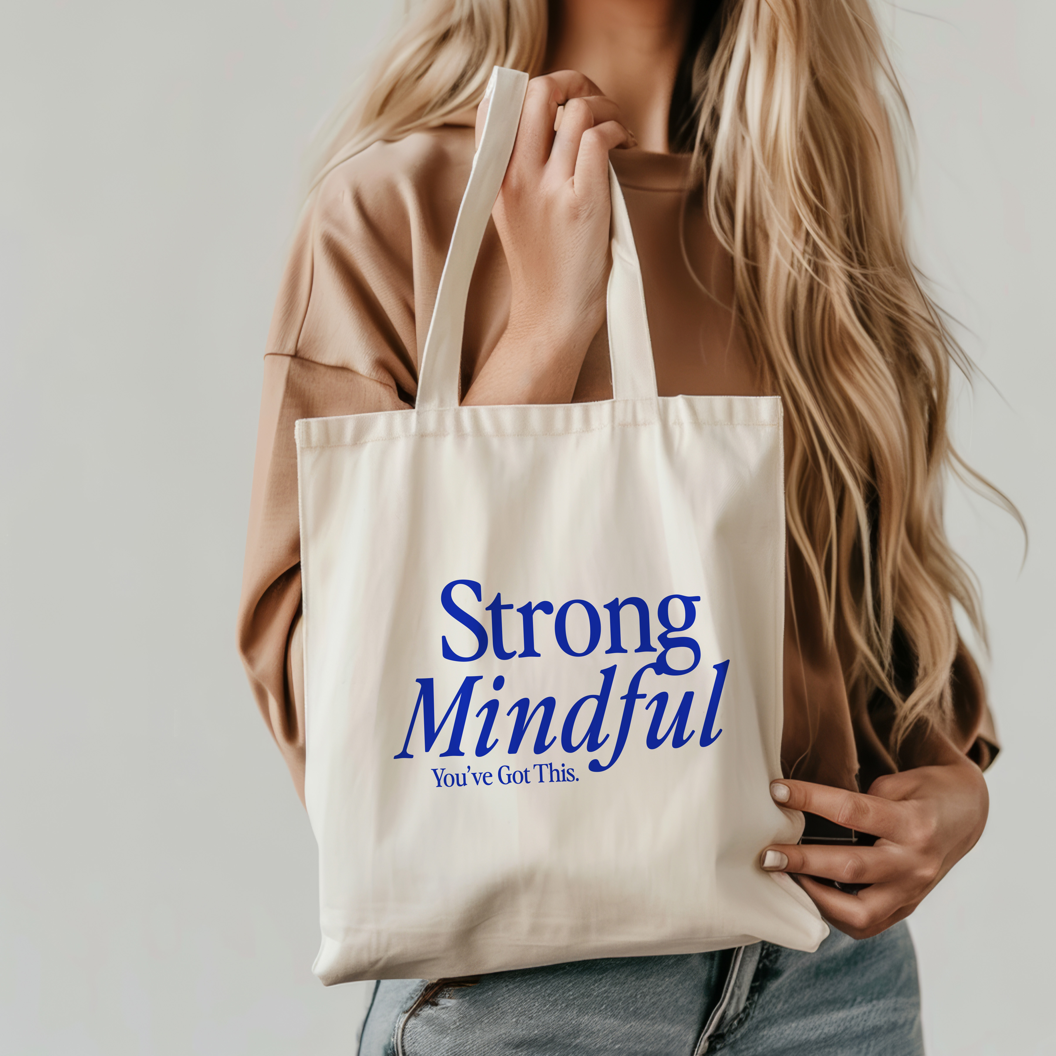 Canvas Tote Bag - Strong, Mindful Tote Canvas Tote Bag - Strong, Mindful Tote