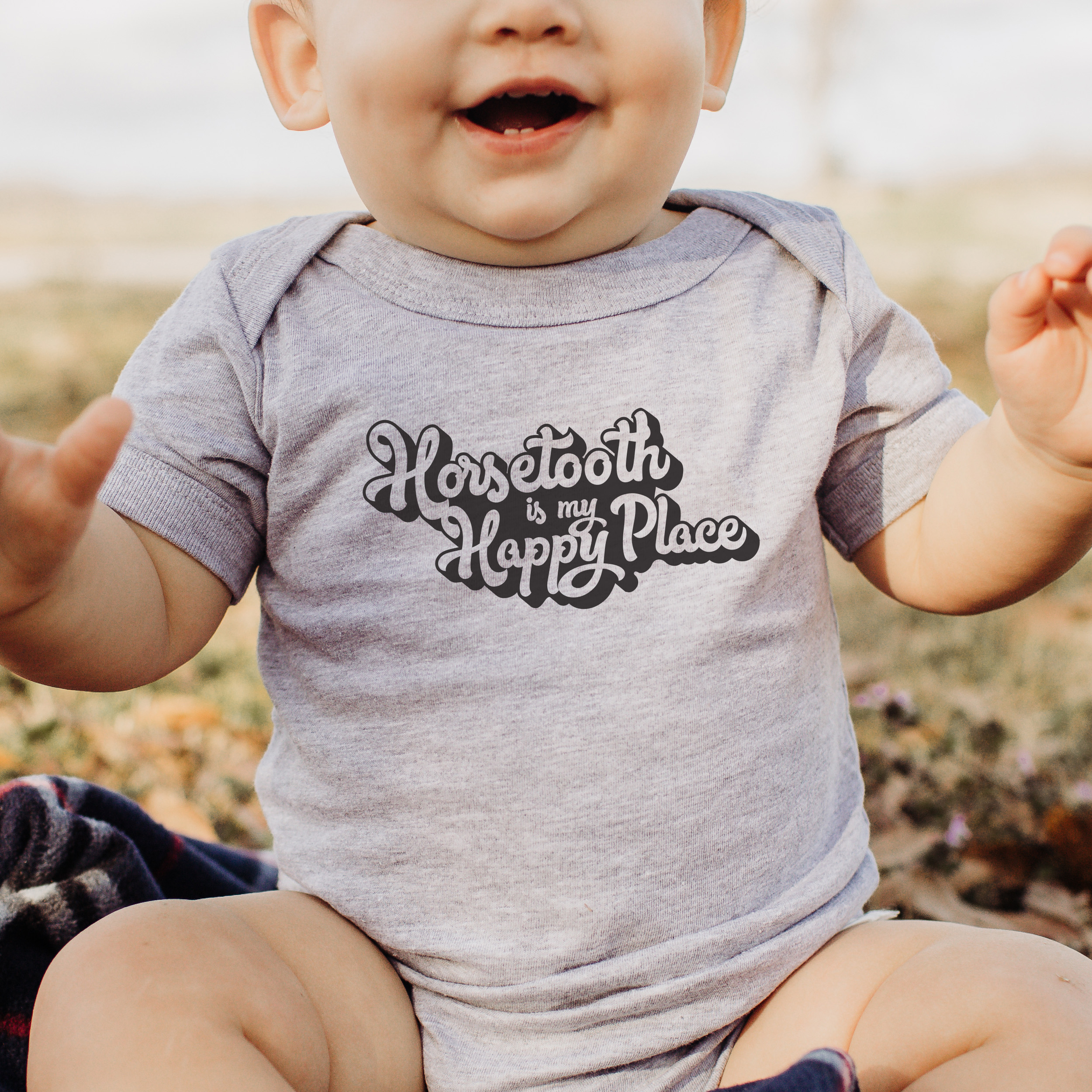 Baby Onesie - Horsetooth Happy Place product thumbnail image Baby Onesie - Horsetooth Happy Place product thumbnail image