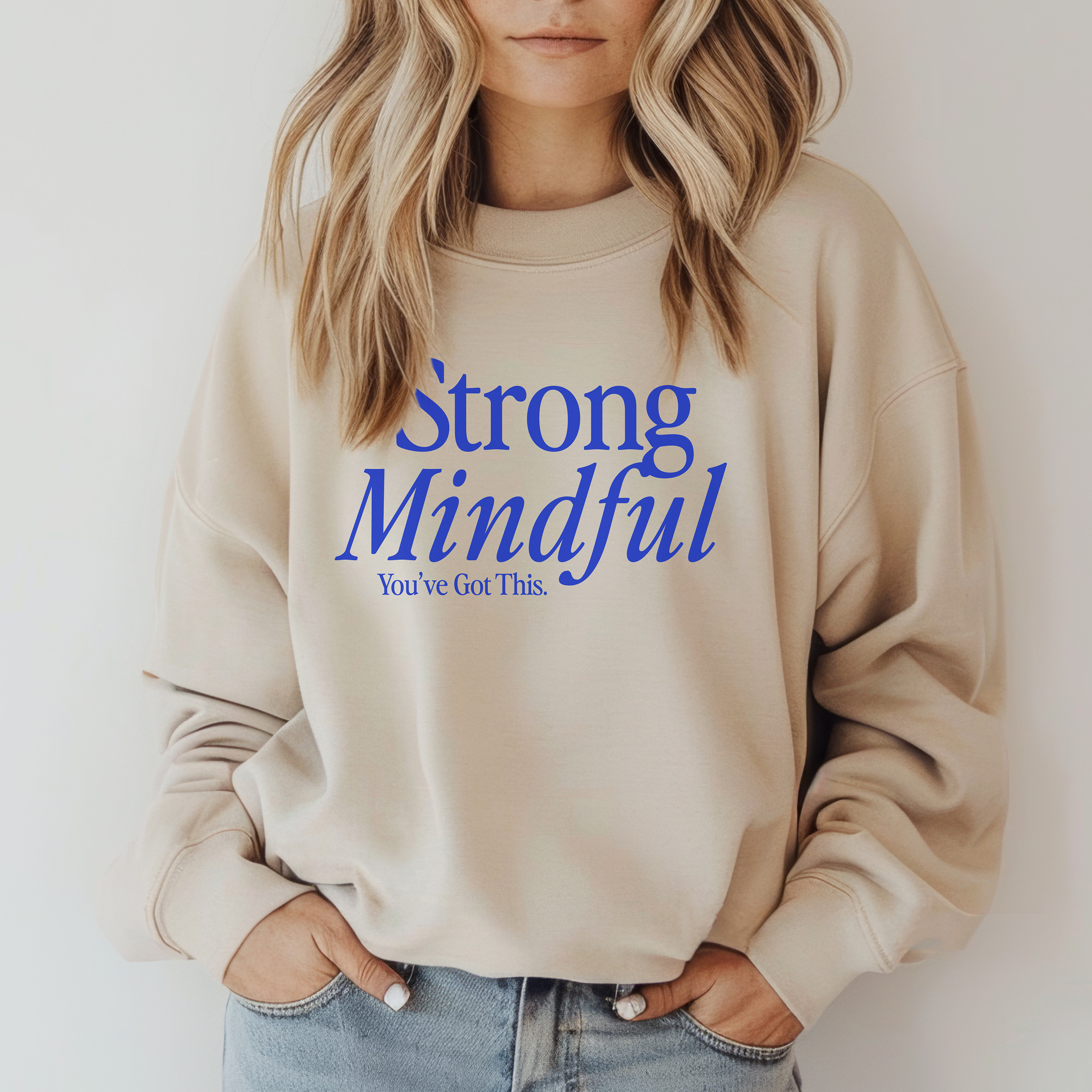Strong Mindful Sweatshirt - Unisex Crewneck product thumbnail image Strong Mindful Sweatshirt - Unisex Crewneck product thumbnail image