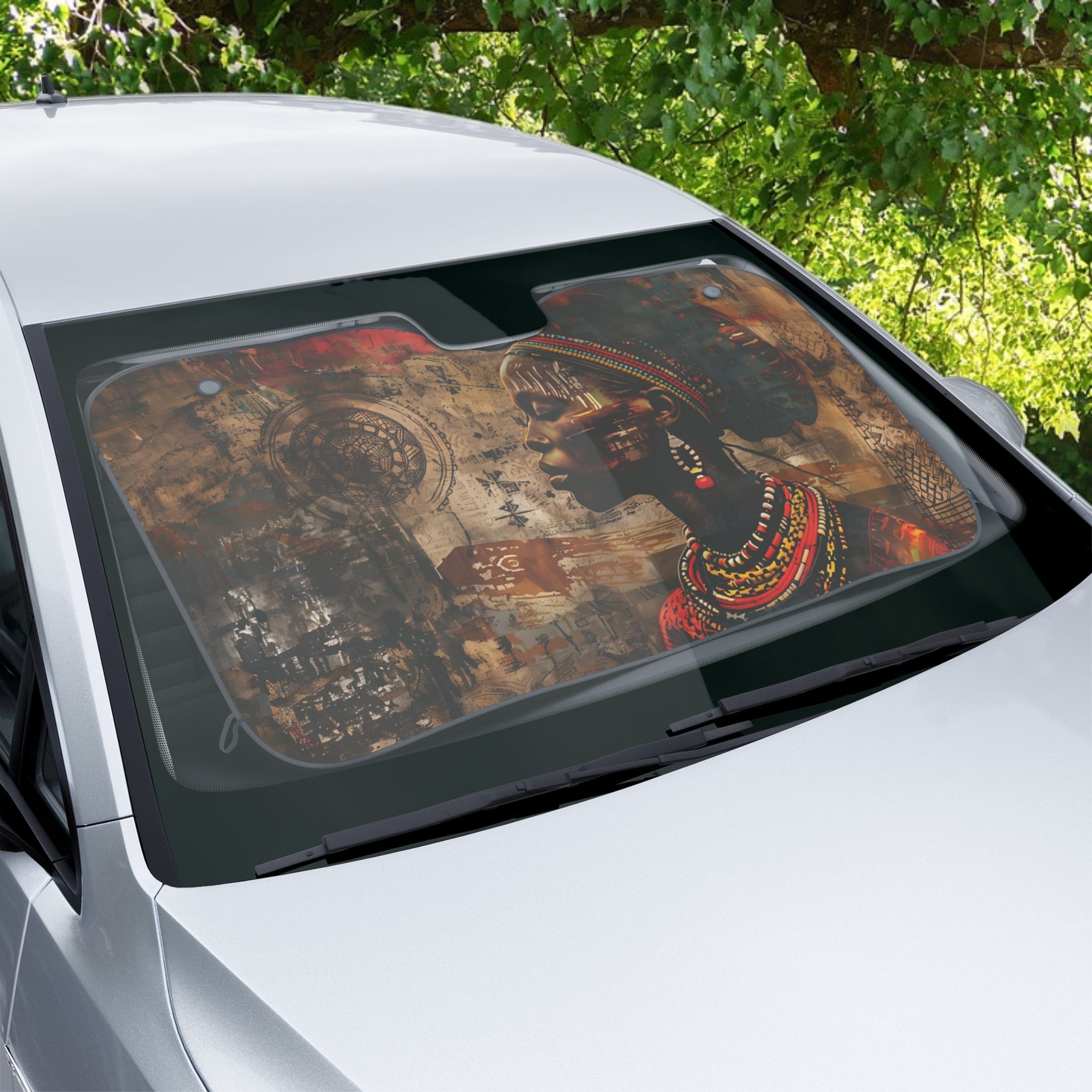 African Queen Car Sun Shade African Queen Car Sun Shade