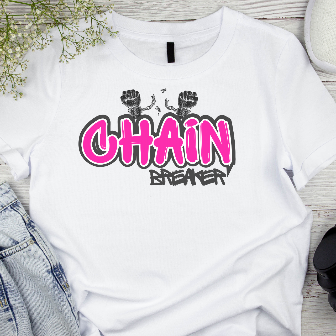 Chain Breaker Unisex Heavy Cotton Tee product thumbnail image Chain Breaker Unisex Heavy Cotton Tee product thumbnail image