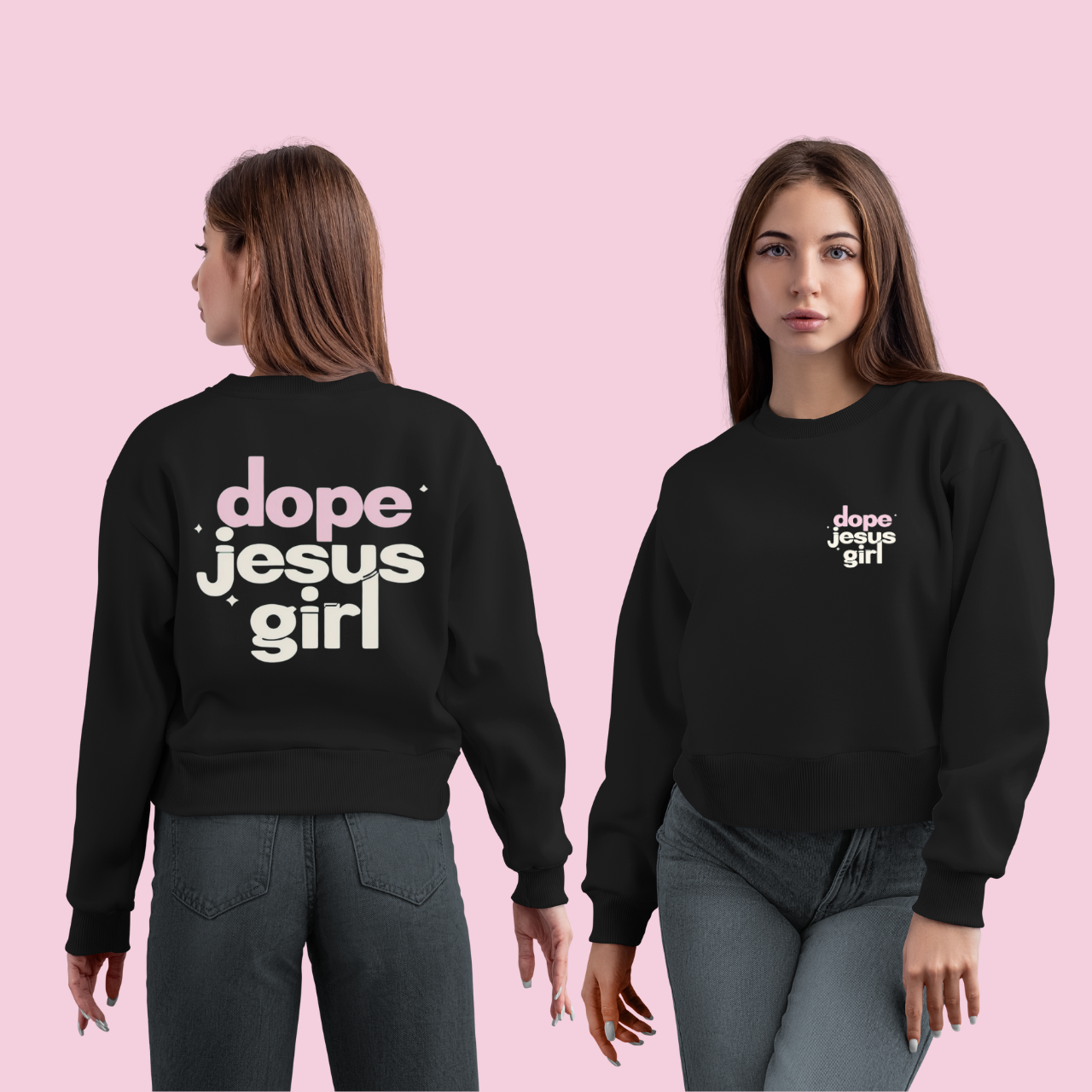 Dope Jesus Girl Unisex Heavy Blend™ Crewneck Sweatshirt product thumbnail image Dope Jesus Girl Unisex Heavy Blend™ Crewneck Sweatshirt product thumbnail image