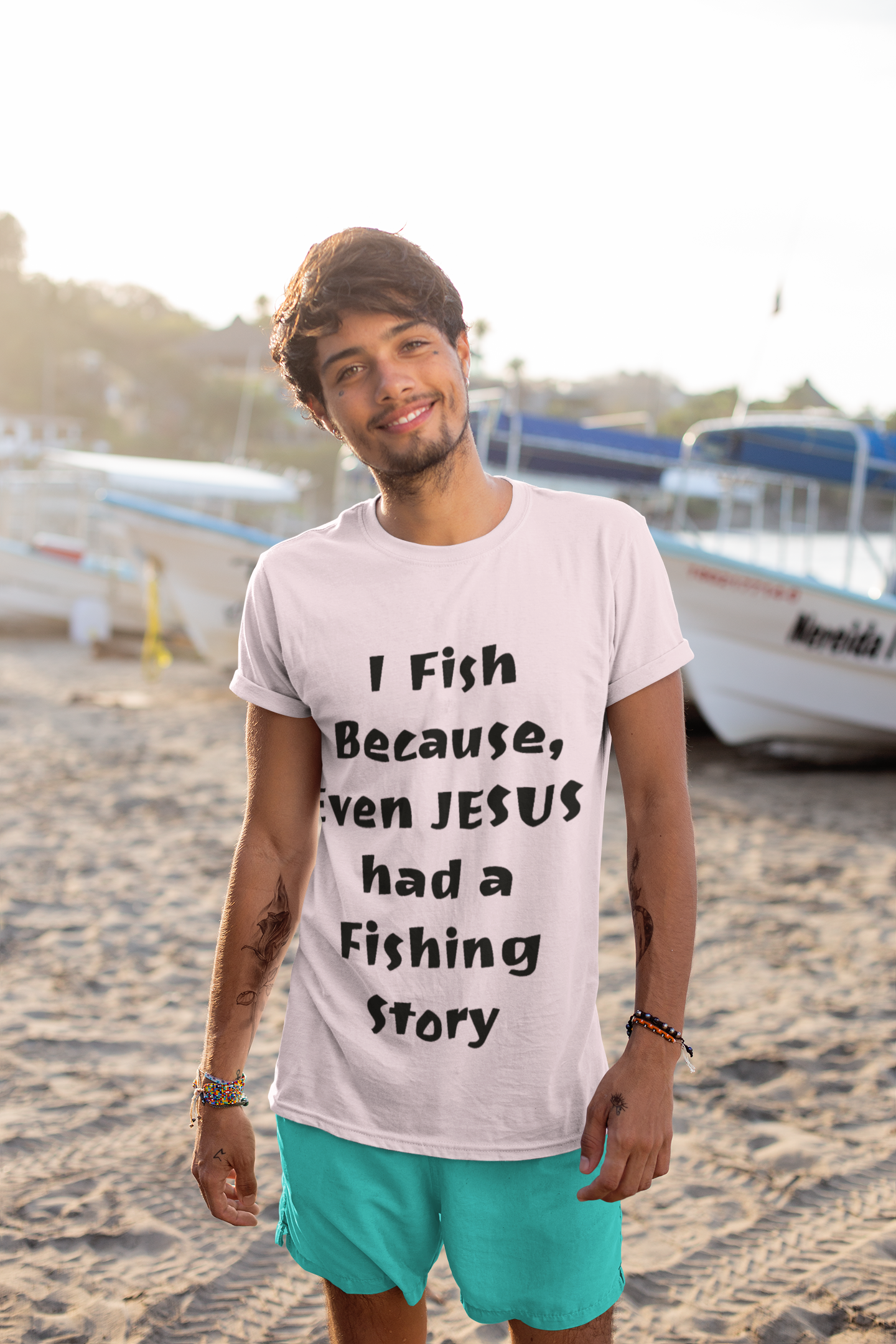 "Catch of the Day: Inspirational Unisex Tee Featuring 'I Fish Because Even Jesus Had a Fishing Story' – Ideal for Fishing Enthusiasts!" product thumbnail image "Catch of the Day: Inspirational Unisex Tee Featuring 'I Fish Because Even Jesus Had a Fishing Story' – Ideal for Fishing Enthusiasts!" product thumbnail image