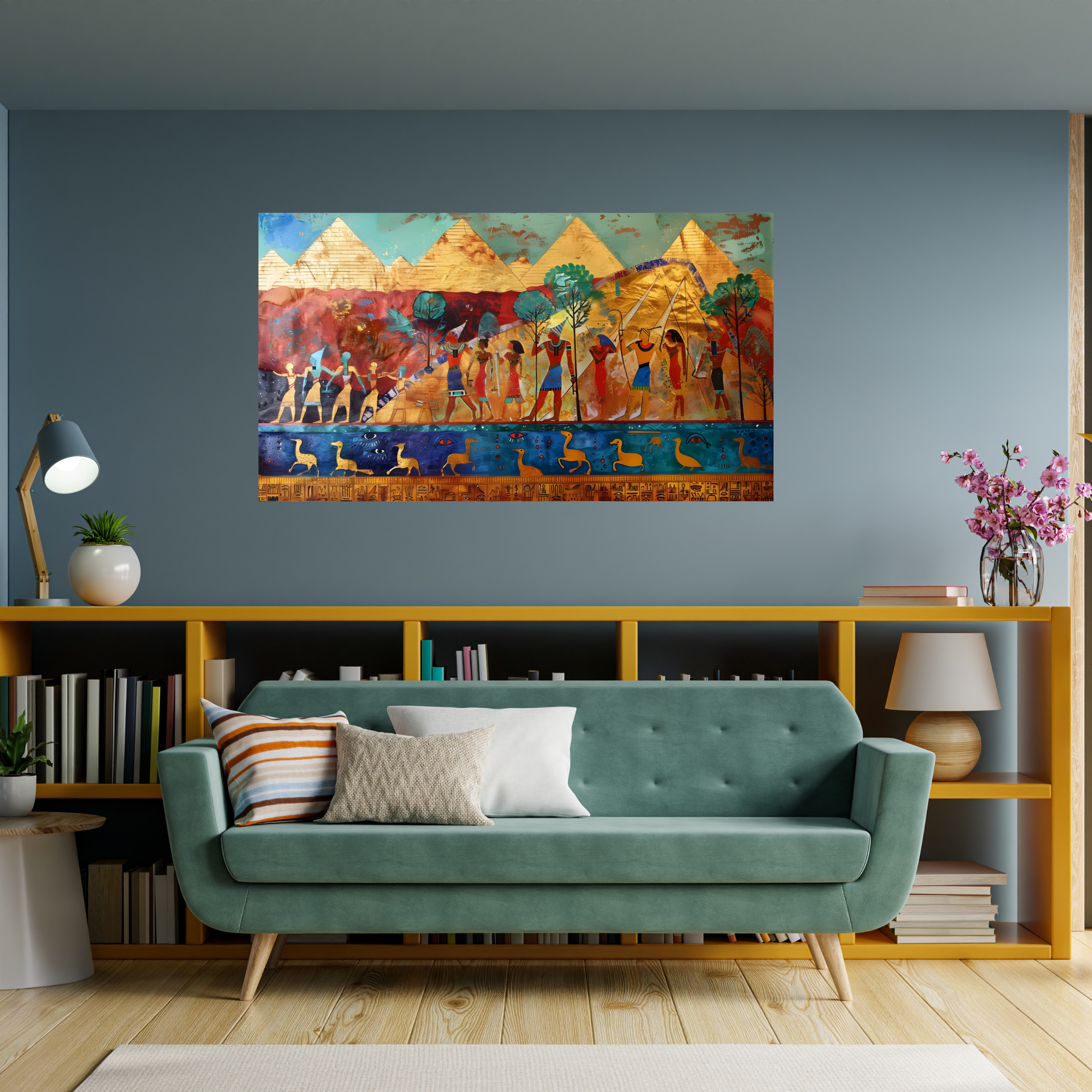 Egyptian Warriors by the Nile Horizontal Posters