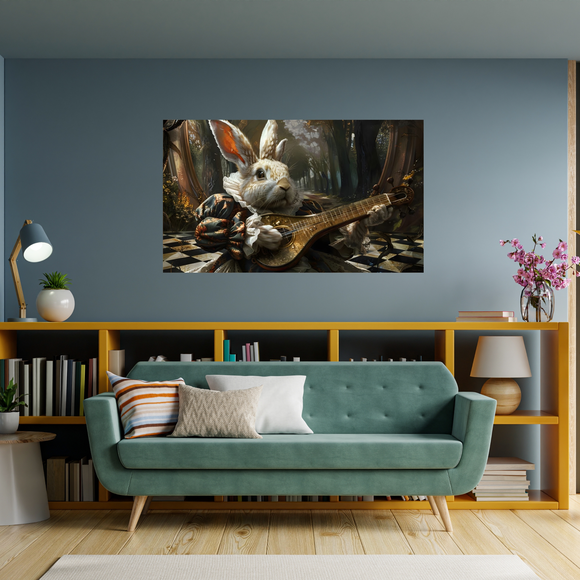 Fairytale Baroque Rabbit Horizontal Posters