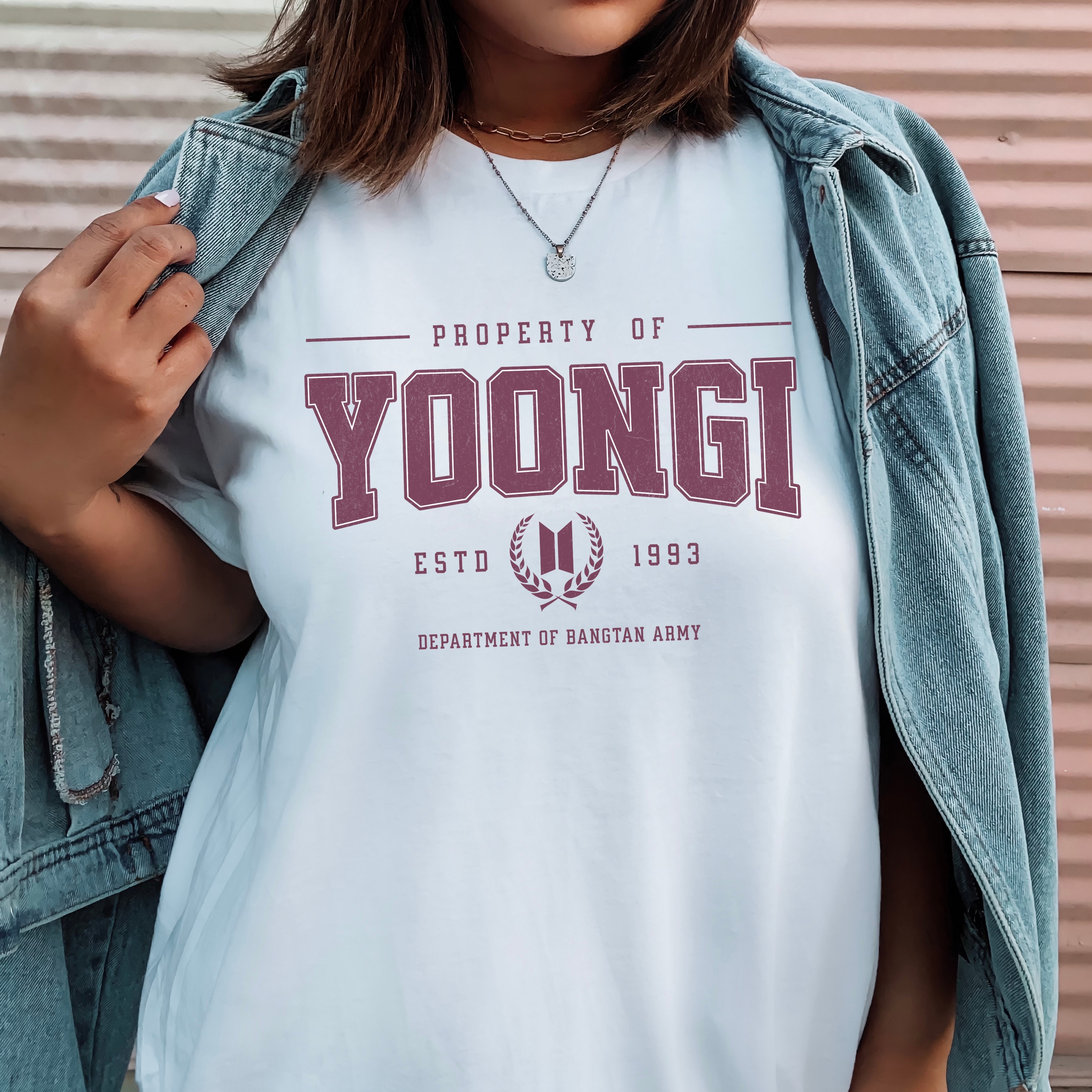Yoongi Bias Varisty Tee, Designed for ARMY by ARMY product thumbnail image Yoongi Bias Varisty Tee, Designed for ARMY by ARMY product thumbnail image