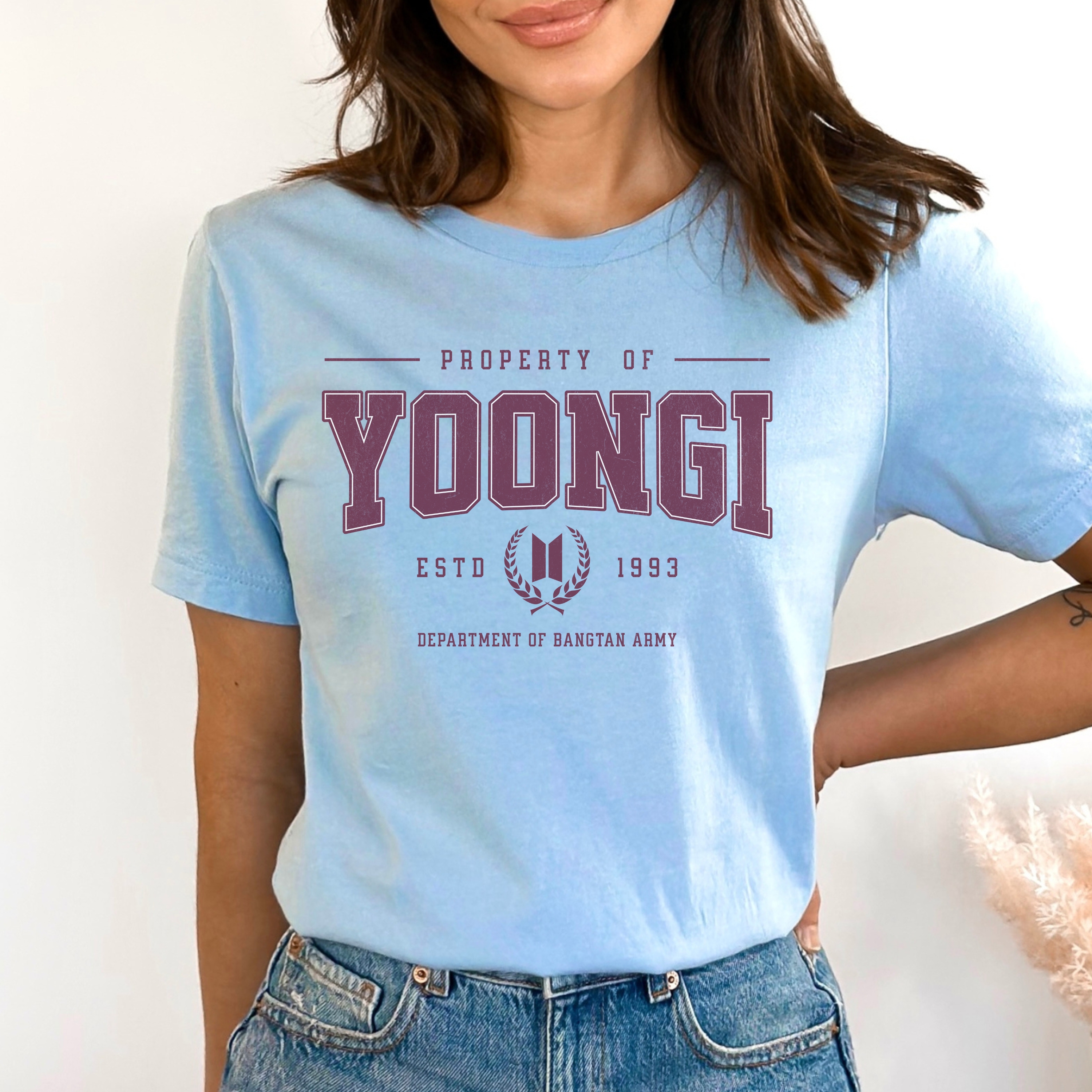 Yoongi Bias Varisty Tee, Designed for ARMY by ARMY product thumbnail image Yoongi Bias Varisty Tee, Designed for ARMY by ARMY product thumbnail image