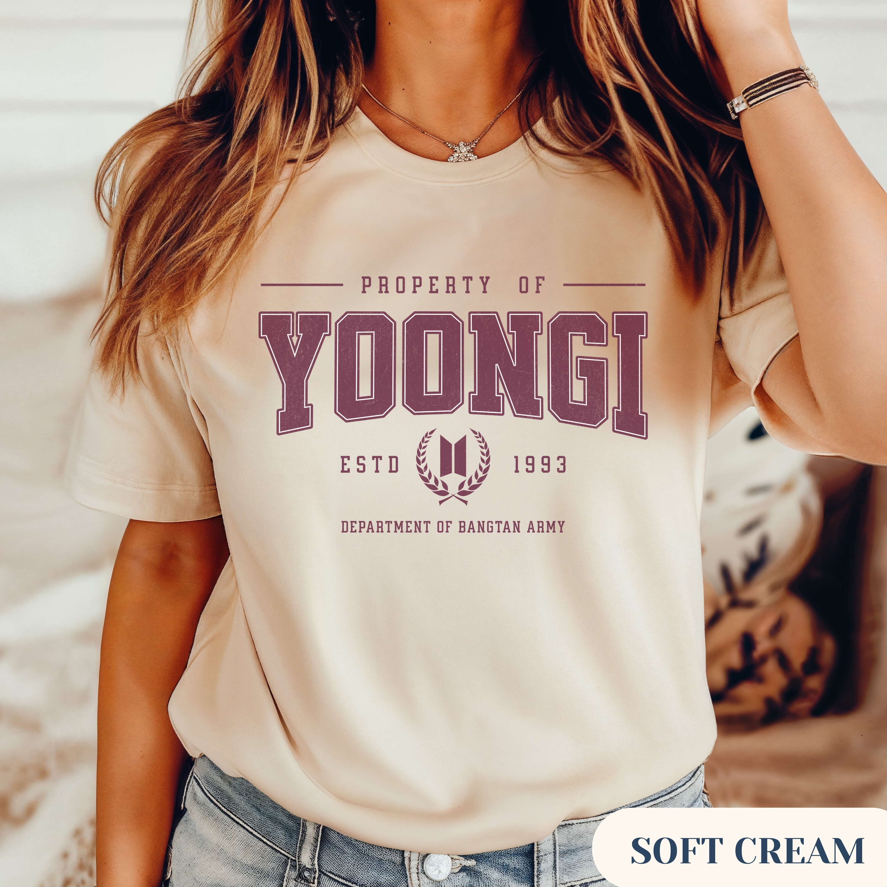Yoongi Bias Varisty Tee, Designed for ARMY by ARMY product thumbnail image Yoongi Bias Varisty Tee, Designed for ARMY by ARMY product thumbnail image