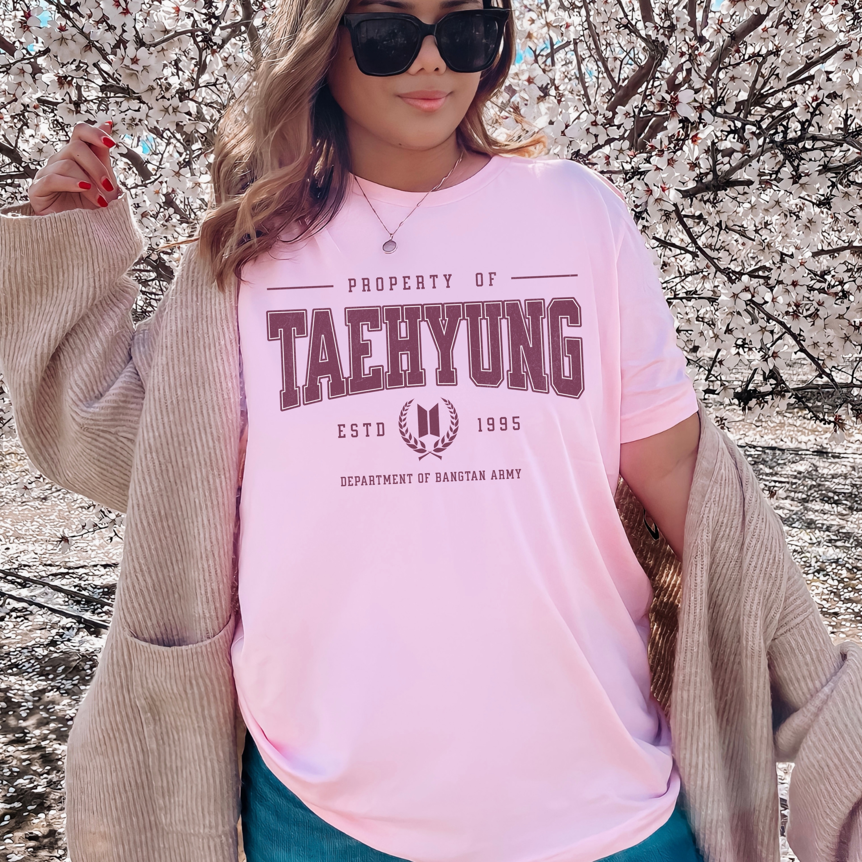 Tae Bias Varisty Tee, Designed for ARMY by ARMY product thumbnail image Tae Bias Varisty Tee, Designed for ARMY by ARMY product thumbnail image