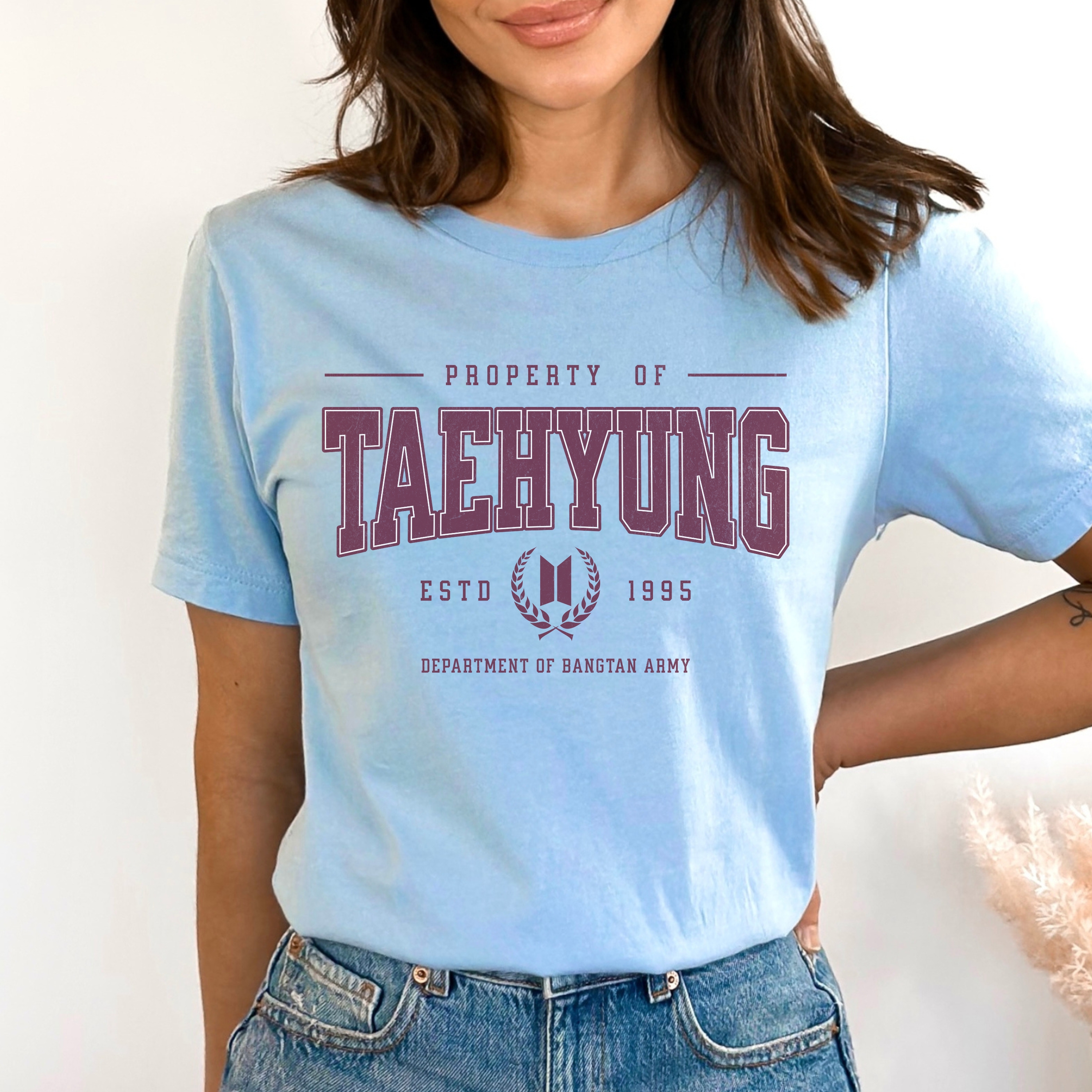 Tae Bias Varisty Tee, Designed for ARMY by ARMY product thumbnail image Tae Bias Varisty Tee, Designed for ARMY by ARMY product thumbnail image