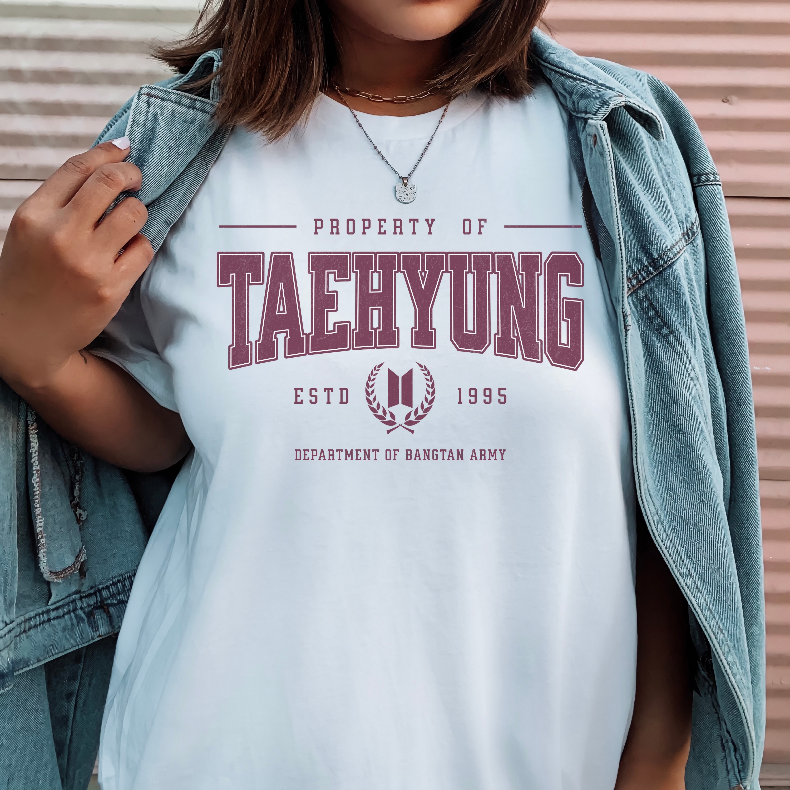 Tae Bias Varisty Tee, Designed for ARMY by ARMY product thumbnail image Tae Bias Varisty Tee, Designed for ARMY by ARMY product thumbnail image