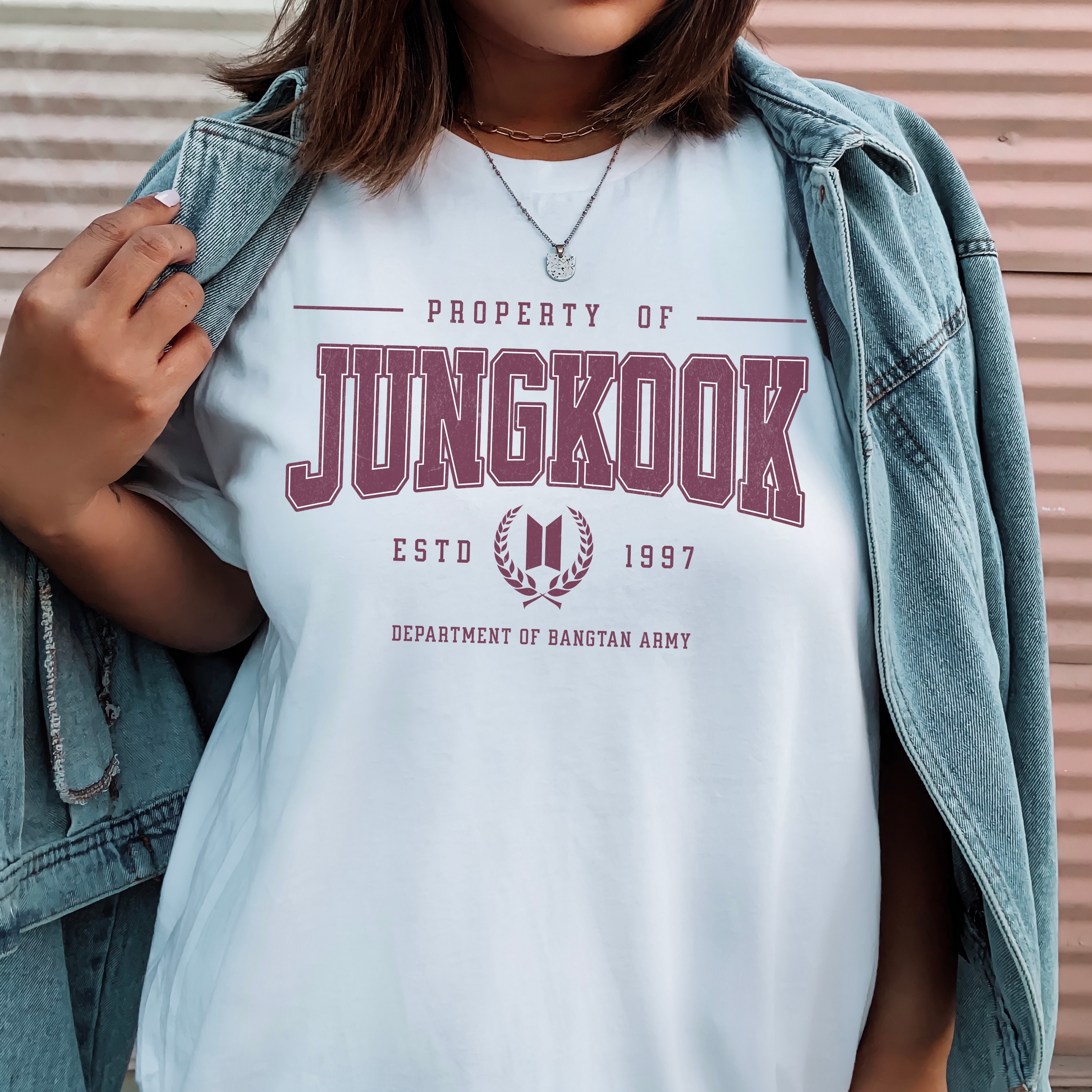 JK Bias Varisty Tee, Designed for ARMY by ARMY product thumbnail image JK Bias Varisty Tee, Designed for ARMY by ARMY product thumbnail image
