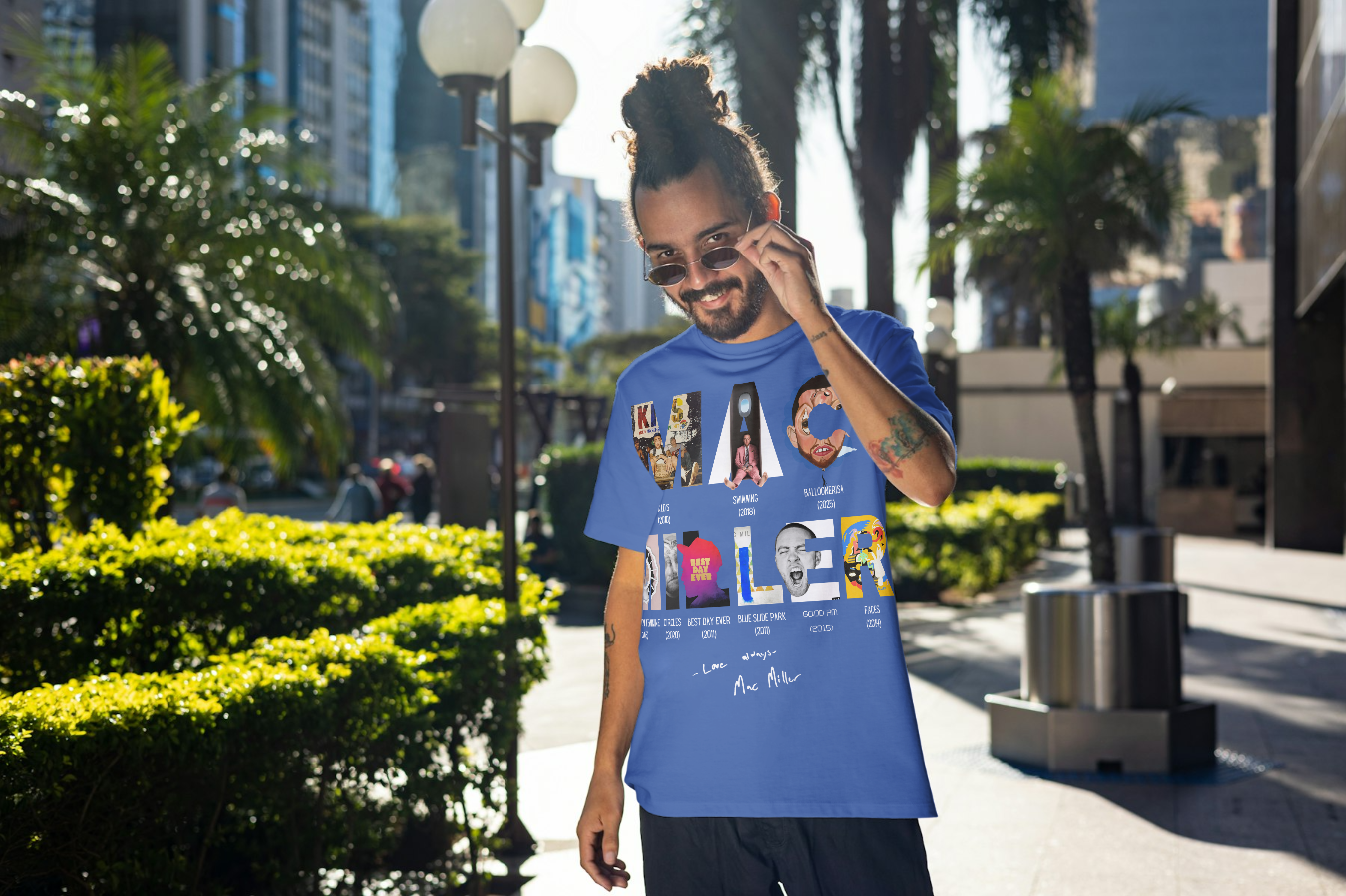 Mac Miller 'Discography' HQ Tribute Tee | (Original Design)  | Official Blue Slide Park Merch  |  10% of every sale goes directly to the Mac Miller Foundation. product thumbnail image