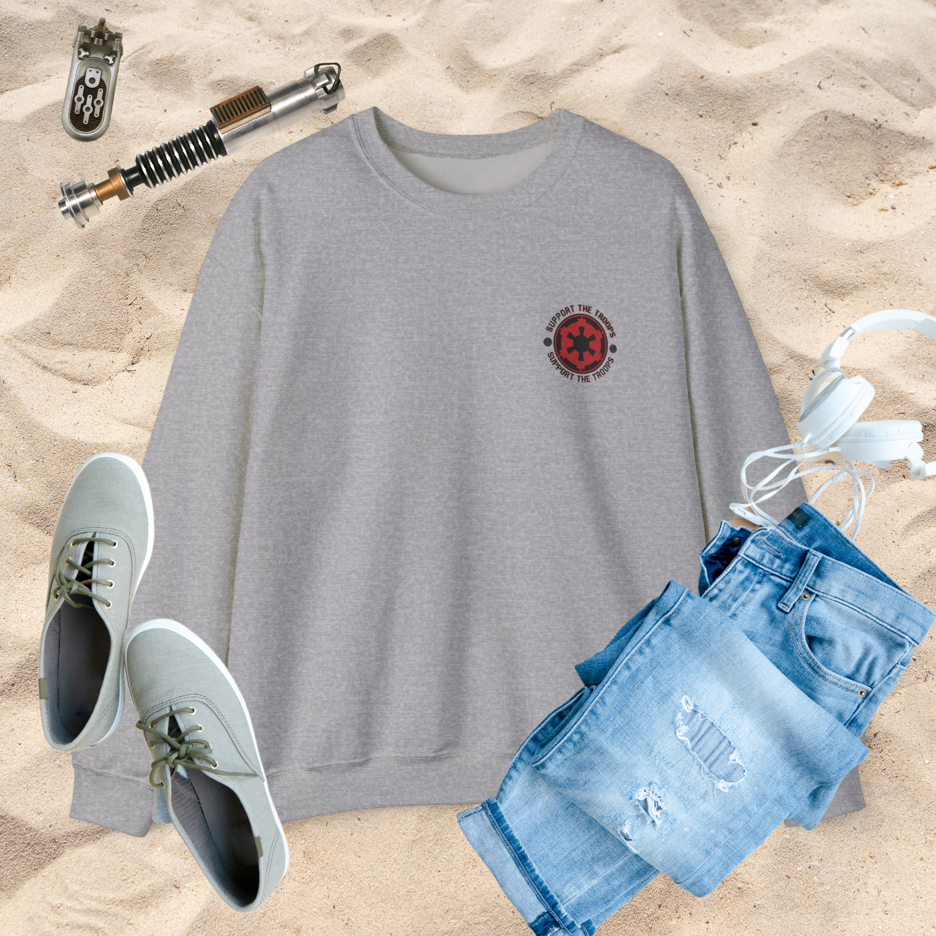 Support the Troops Star Wars Unisex Crewneck Sweatshirt product thumbnail image Support the Troops Star Wars Unisex Crewneck Sweatshirt product thumbnail image