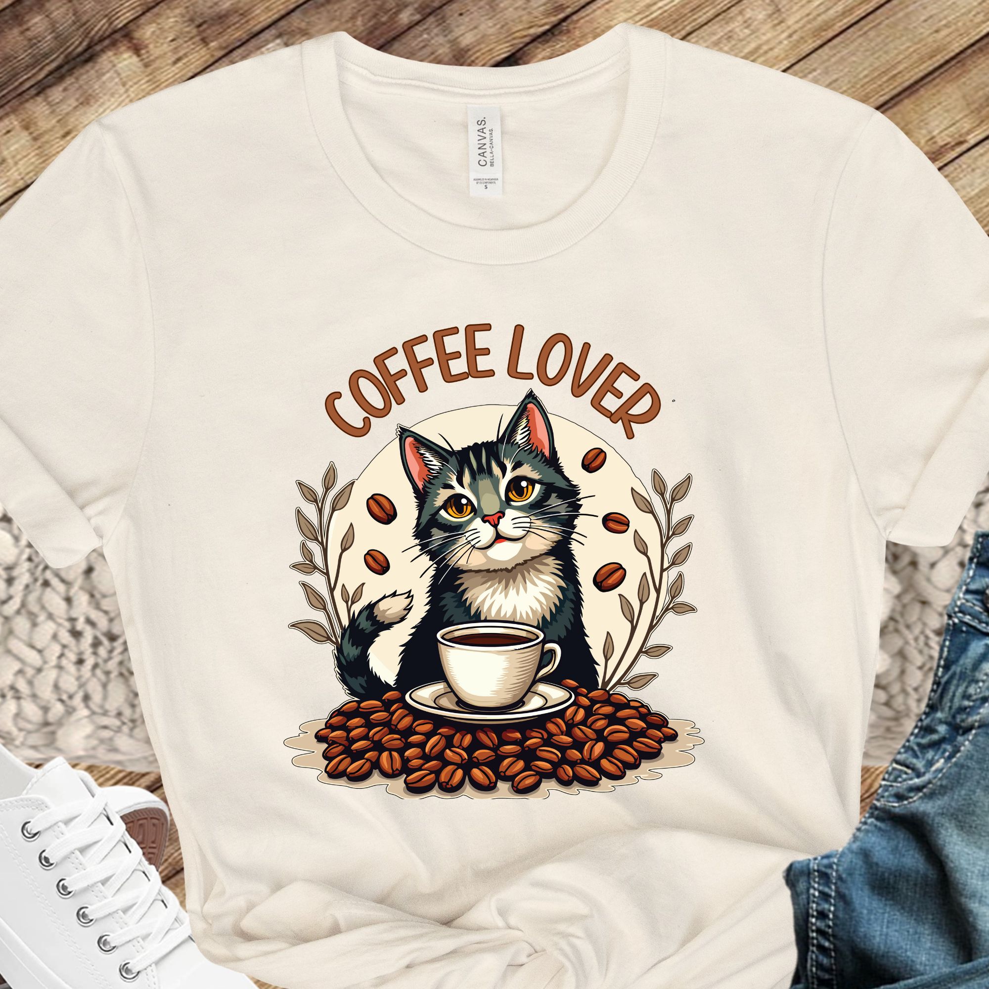 Coffee Lover Cat Tee product thumbnail image Coffee Lover Cat Tee product thumbnail image