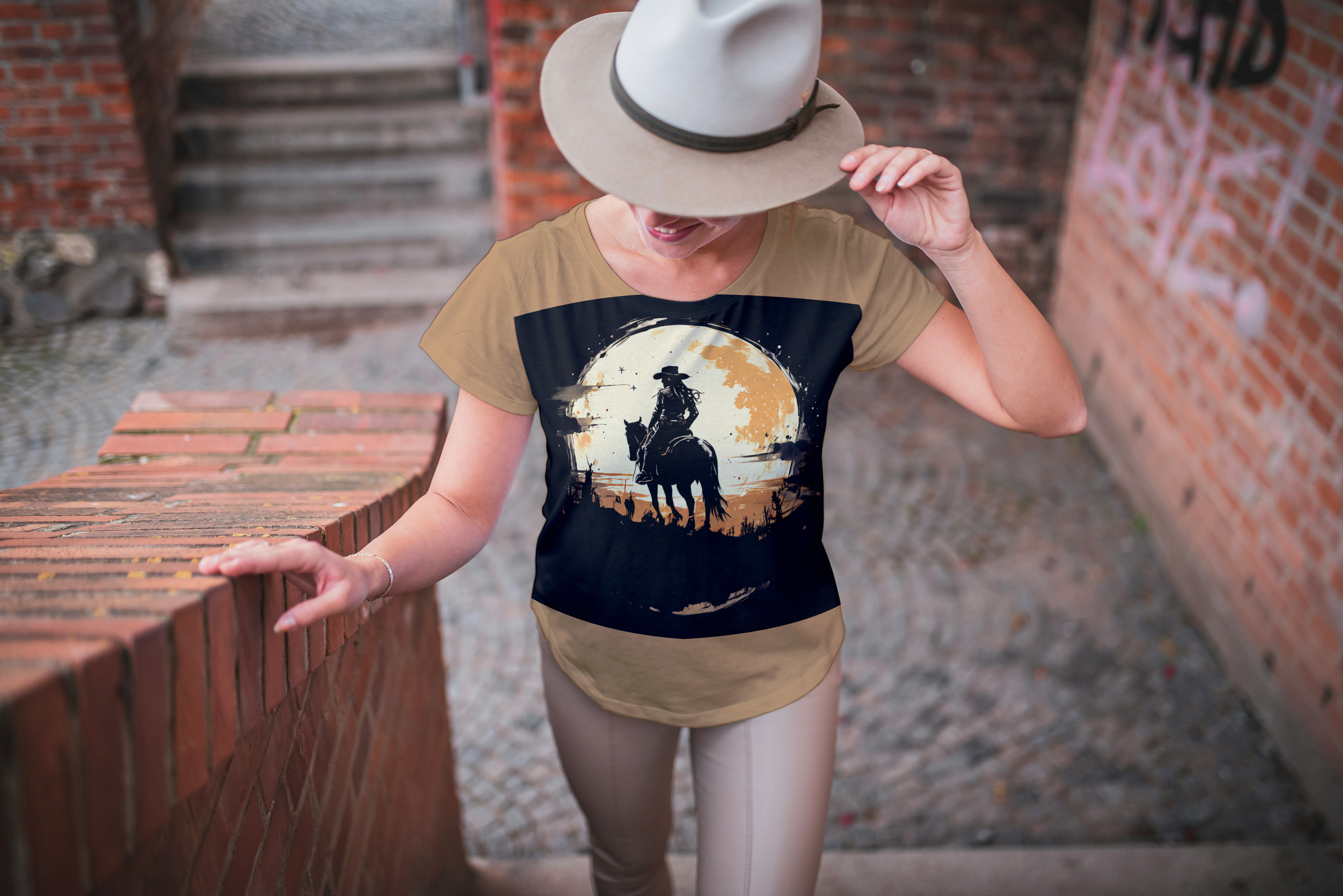 Cowgirl on Horseback Tee product thumbnail image