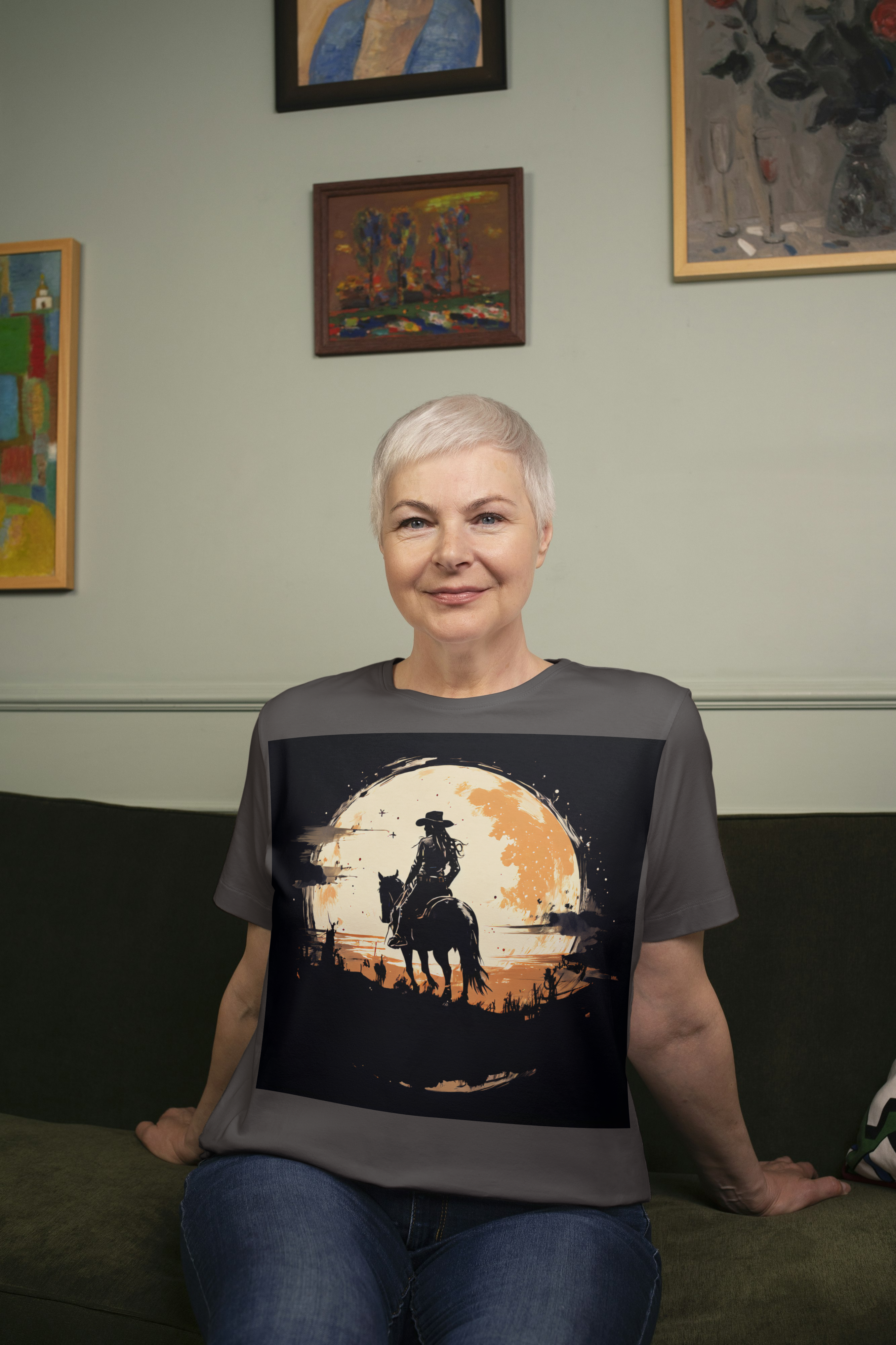 Cowgirl on Horseback Tee product thumbnail image