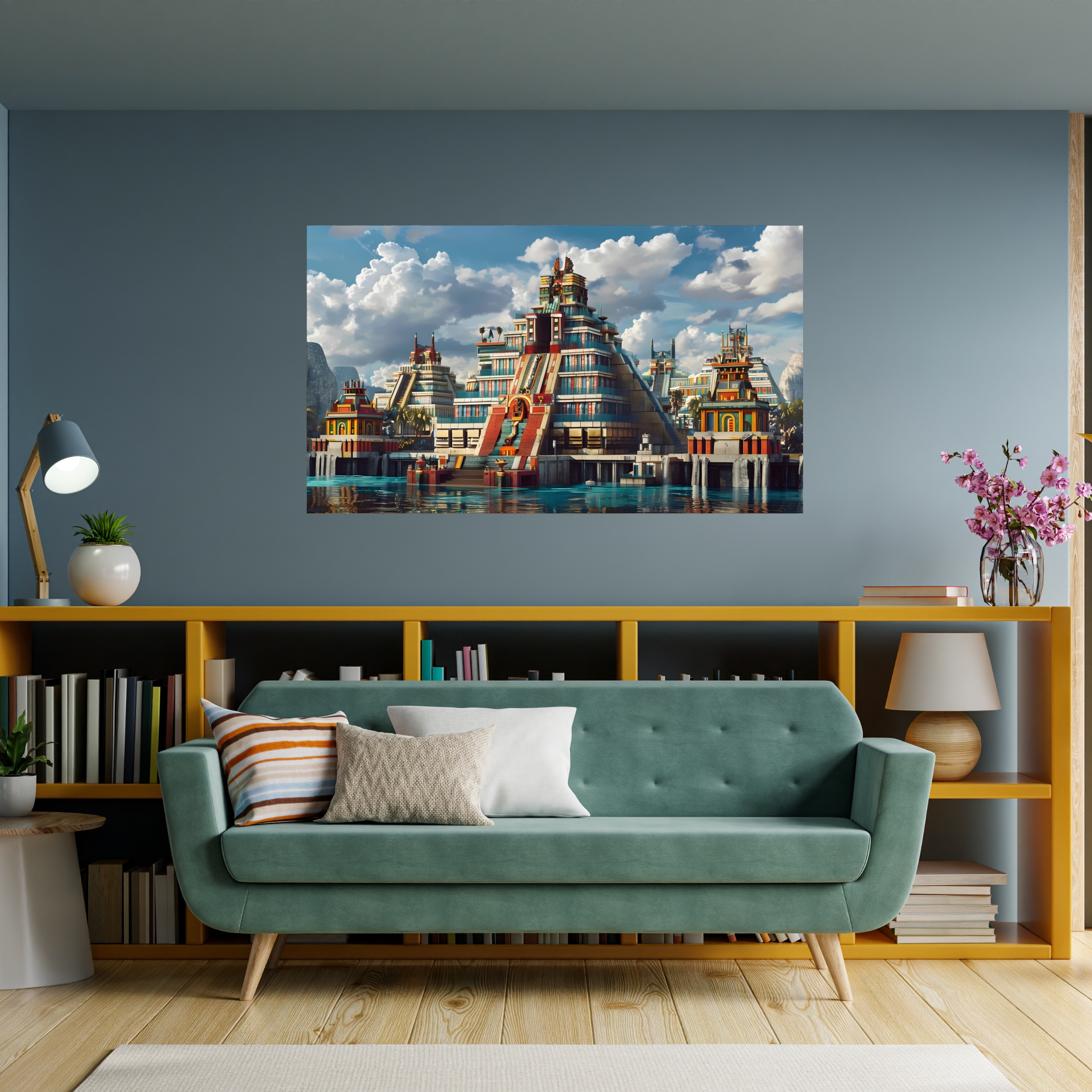 Tenochtitlan Aztec City Horizontal Posters