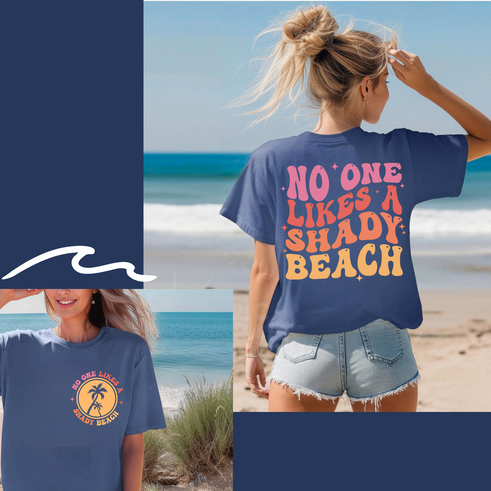 No One Likes A Shady Beach Retro Beach Vibes T-shirt, Summer Tee, Beach Days Casual Wear, Vacation Gifts