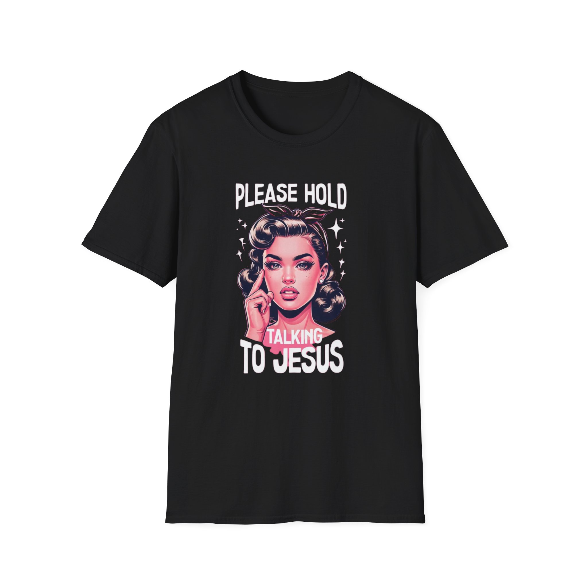 Please Hold Unisex Softstyle T-Shirt product thumbnail image Please Hold Unisex Softstyle T-Shirt product thumbnail image