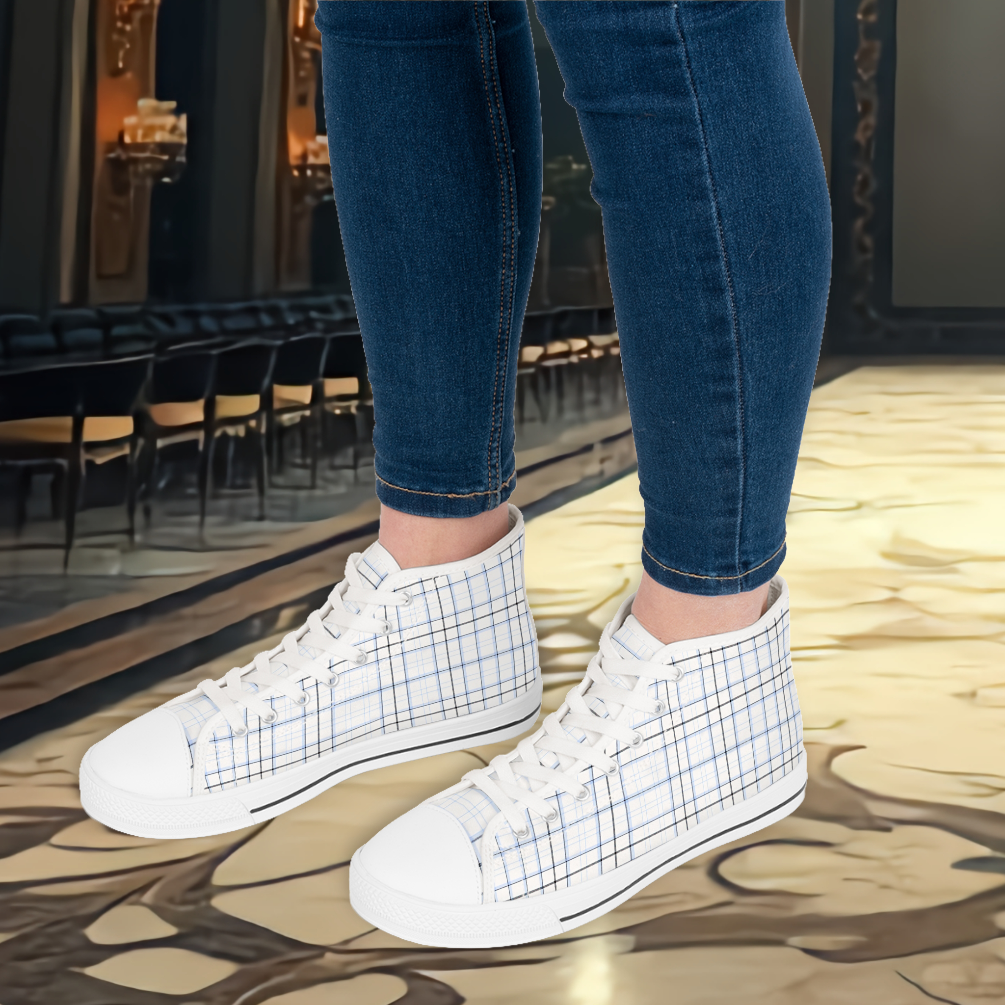 Entangled Weave - Women's High Top Sneakers Entangled Weave - Women's High Top Sneakers