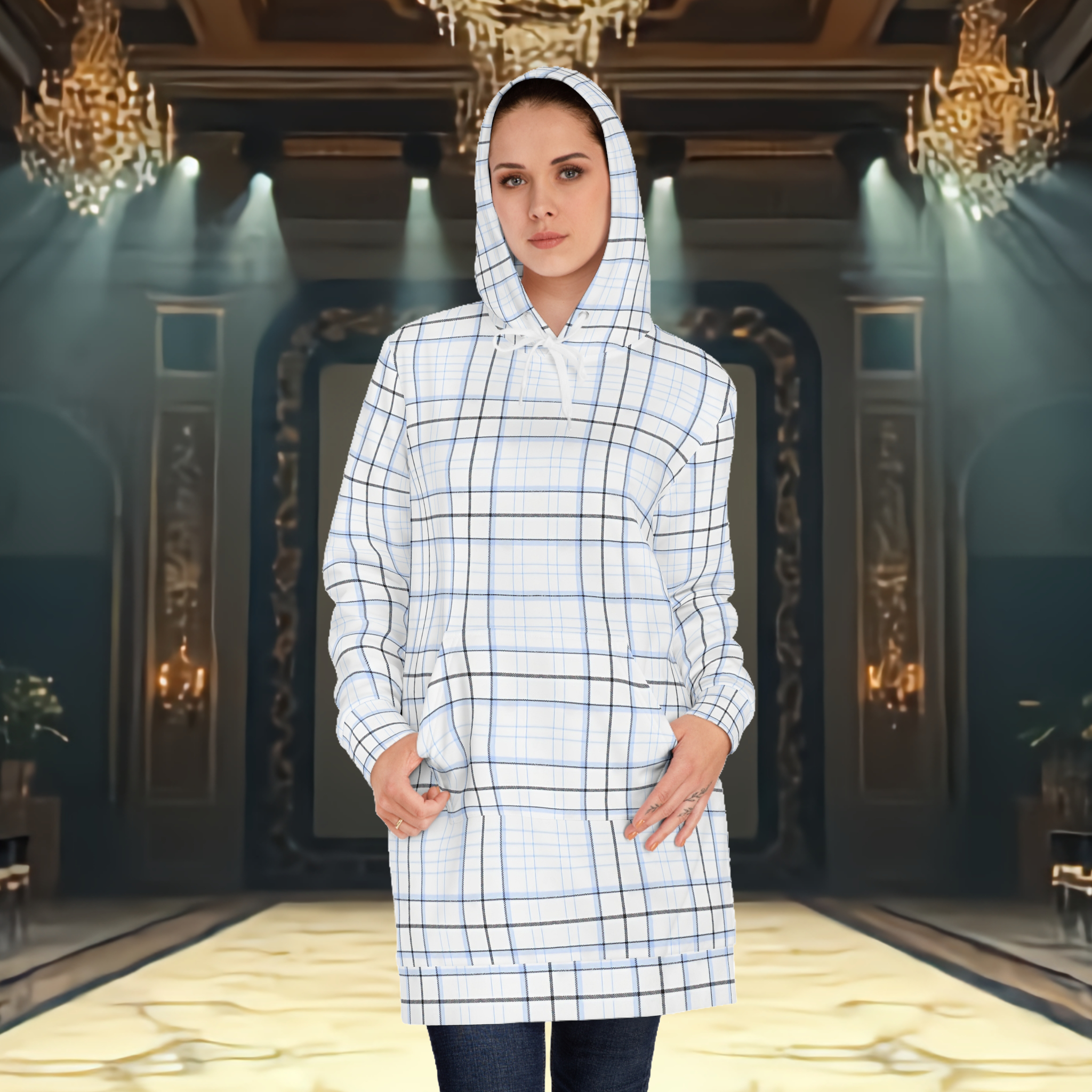 Entangled Weave - Women's Hoodie Dress (AOP) Entangled Weave - Women's Hoodie Dress (AOP)