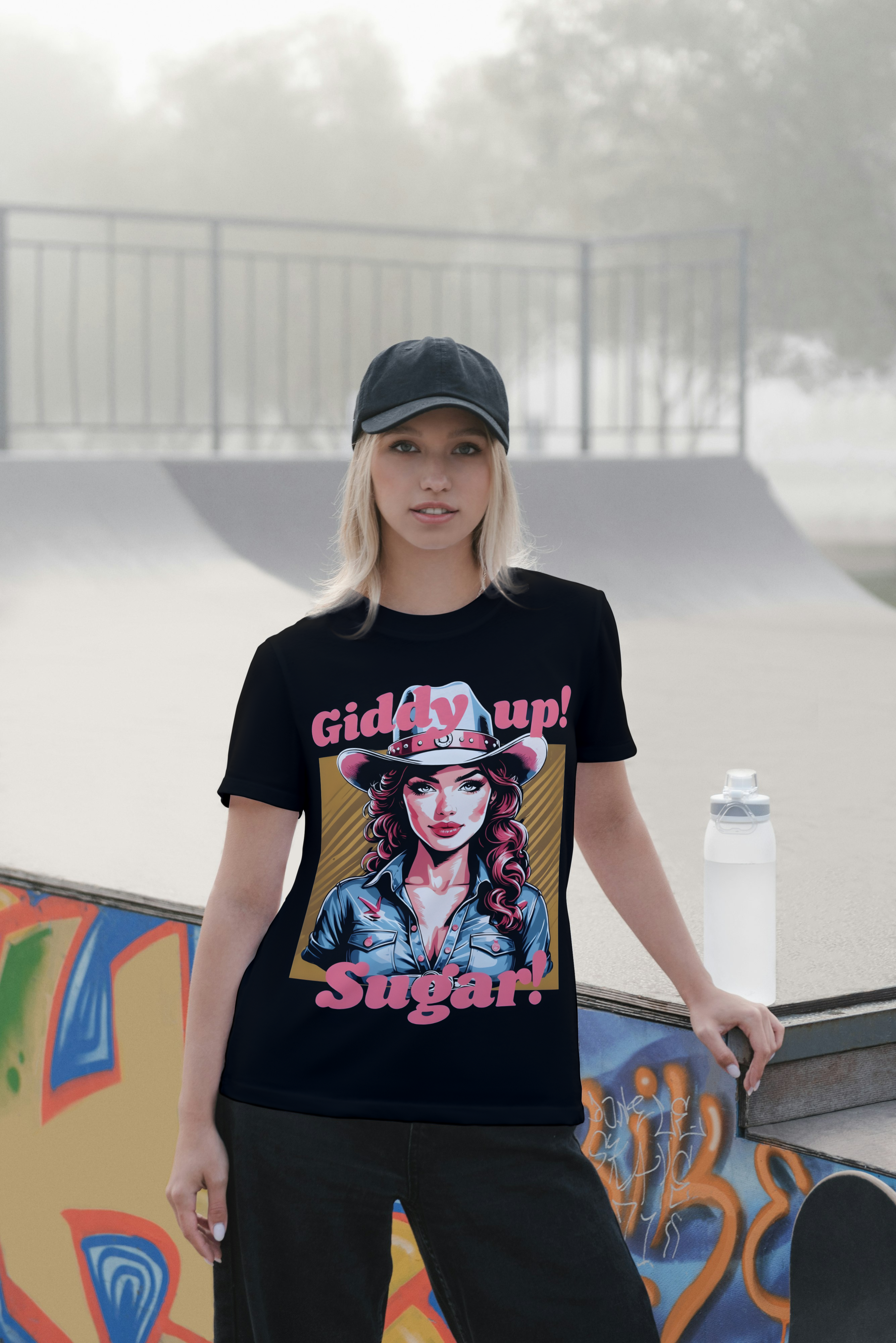 Frontier Flare Retro Cowgirl Tee Shirt product thumbnail image Frontier Flare Retro Cowgirl Tee Shirt product thumbnail image