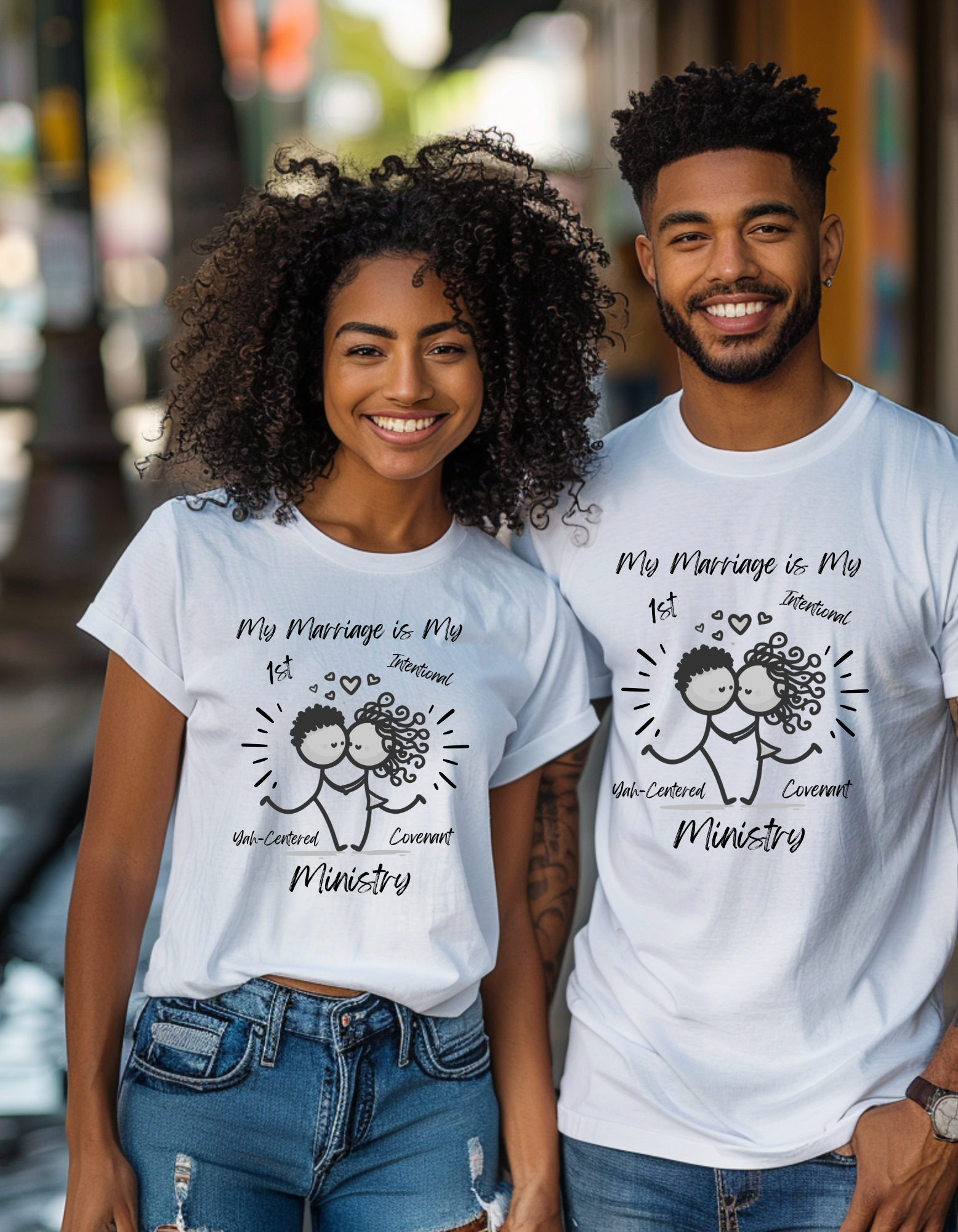 Love-Driven Unisex Heavy Cotton Tee - "My Marriage is My 1st Commitment" - Relationship Gift, Couple's Apparel, Anniversary Gift, Wedding
