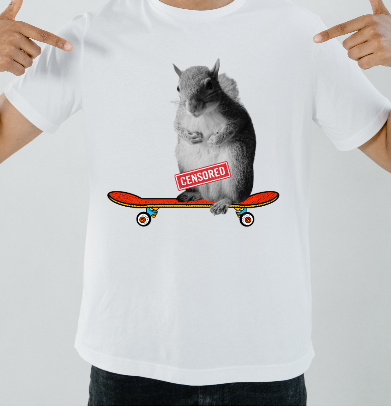 Skater Squirrel T-Shirt product thumbnail image Skater Squirrel T-Shirt product thumbnail image