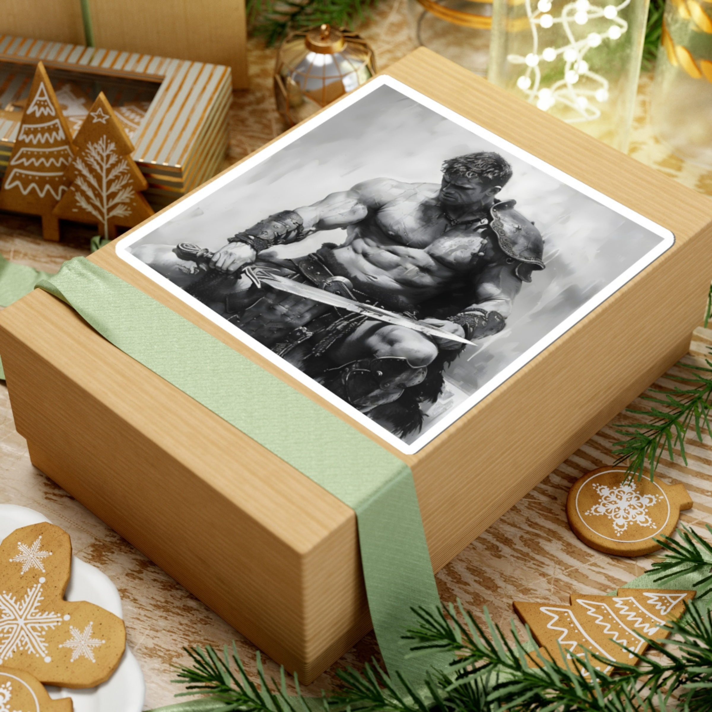 Stoic Warrior in Meditation Kiss-Cut Stickers product thumbnail image Stoic Warrior in Meditation Kiss-Cut Stickers product thumbnail image