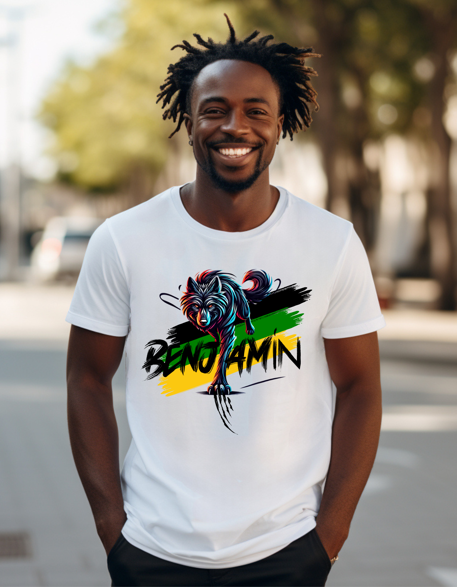 Benjamin Tribe Unisex Heavy Cotton Tee - Jamaica Hebrew Israelites, 12 Tribes of Israel Shirt, Ethnic Afrocentric Top, Rasta T-shirt,