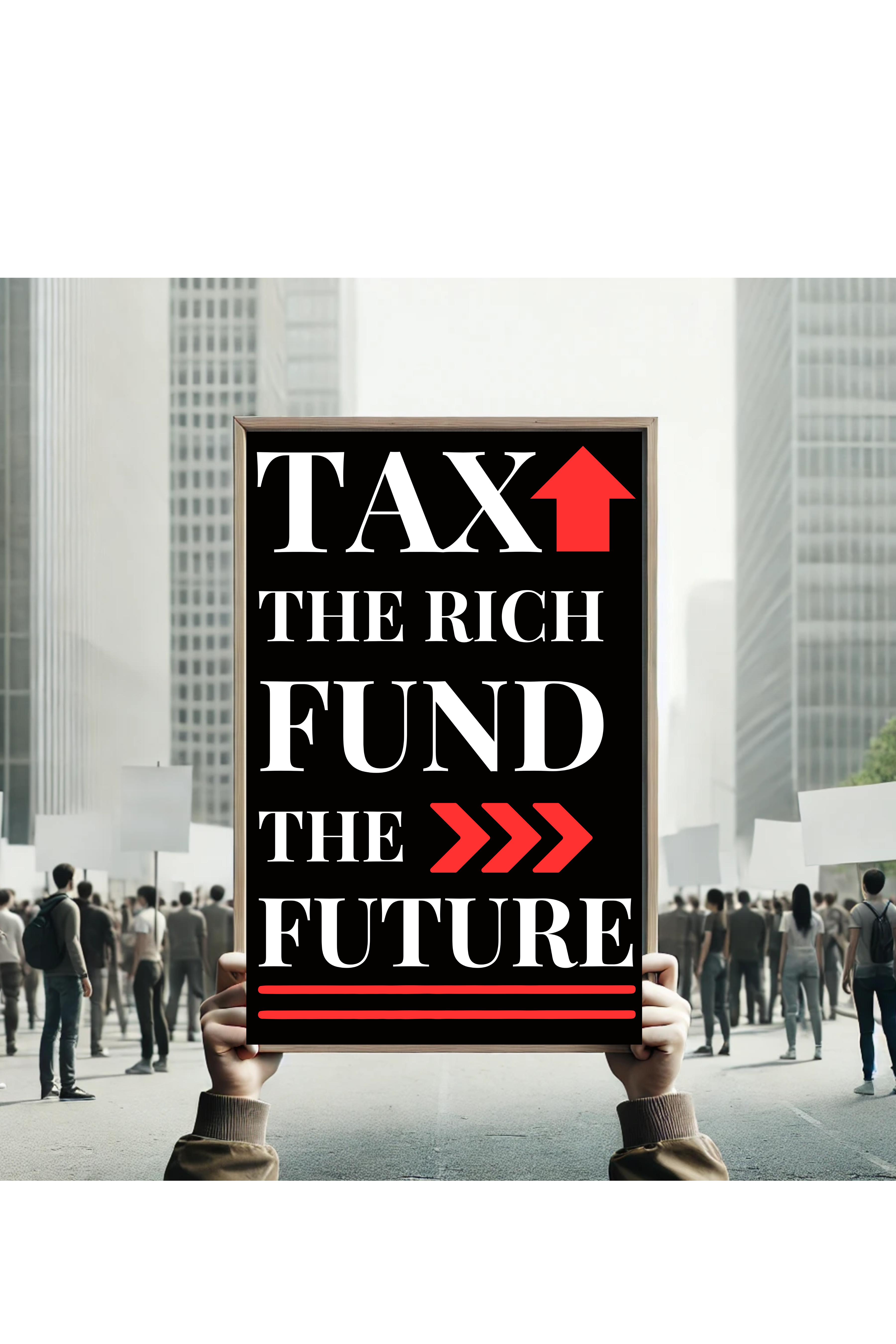 Political Rally Posters "Tax the Rich Fund the Future"