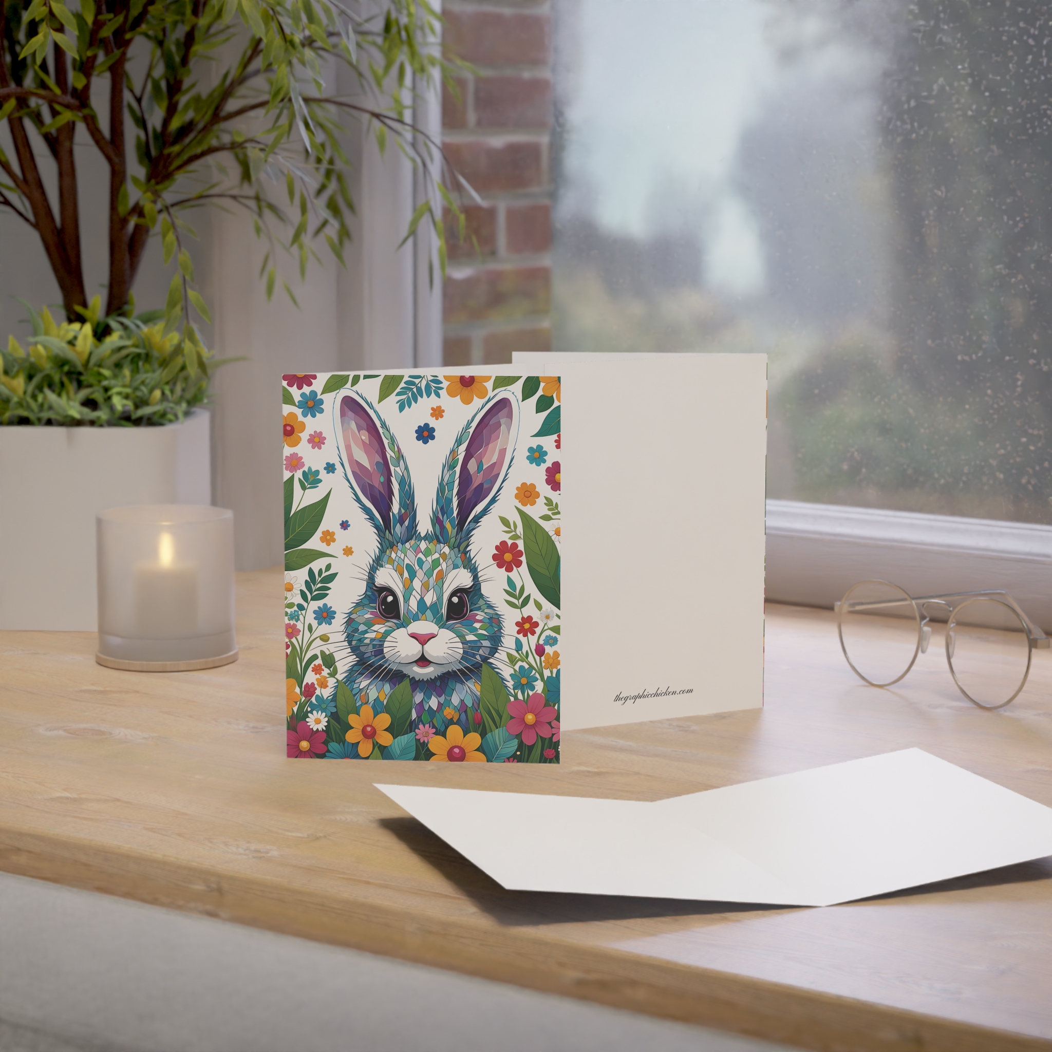 Bunny Bloom - Greeting Cards (1, 10, 30, and 50pcs) - JCAYjs Bunny Bloom - Greeting Cards (1, 10, 30, and 50pcs) - JCAYjs