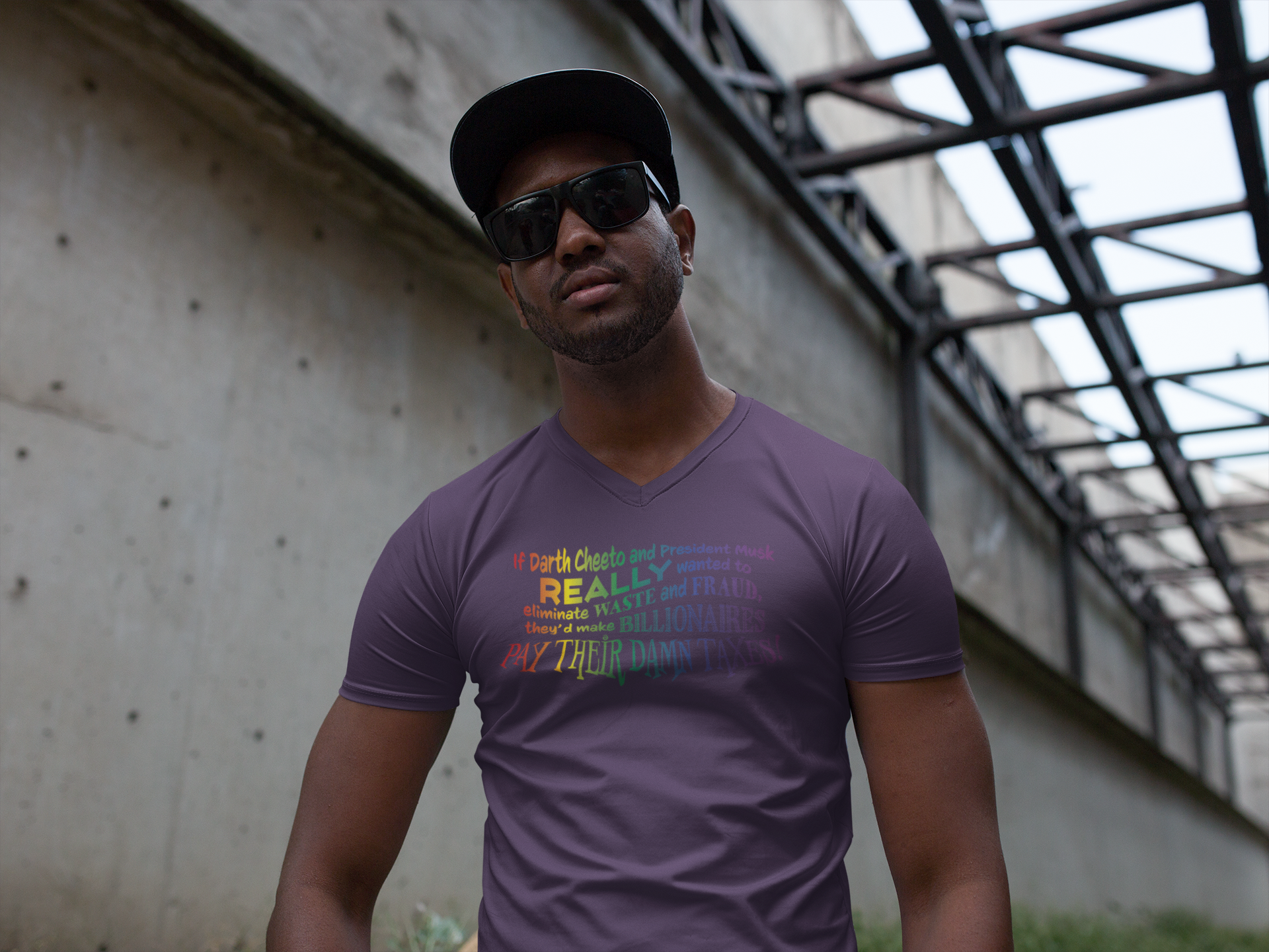 Tax Justice Fitted V-Neck Tee - Funny Quote Tee for Activists product thumbnail image Tax Justice Fitted V-Neck Tee - Funny Quote Tee for Activists product thumbnail image
