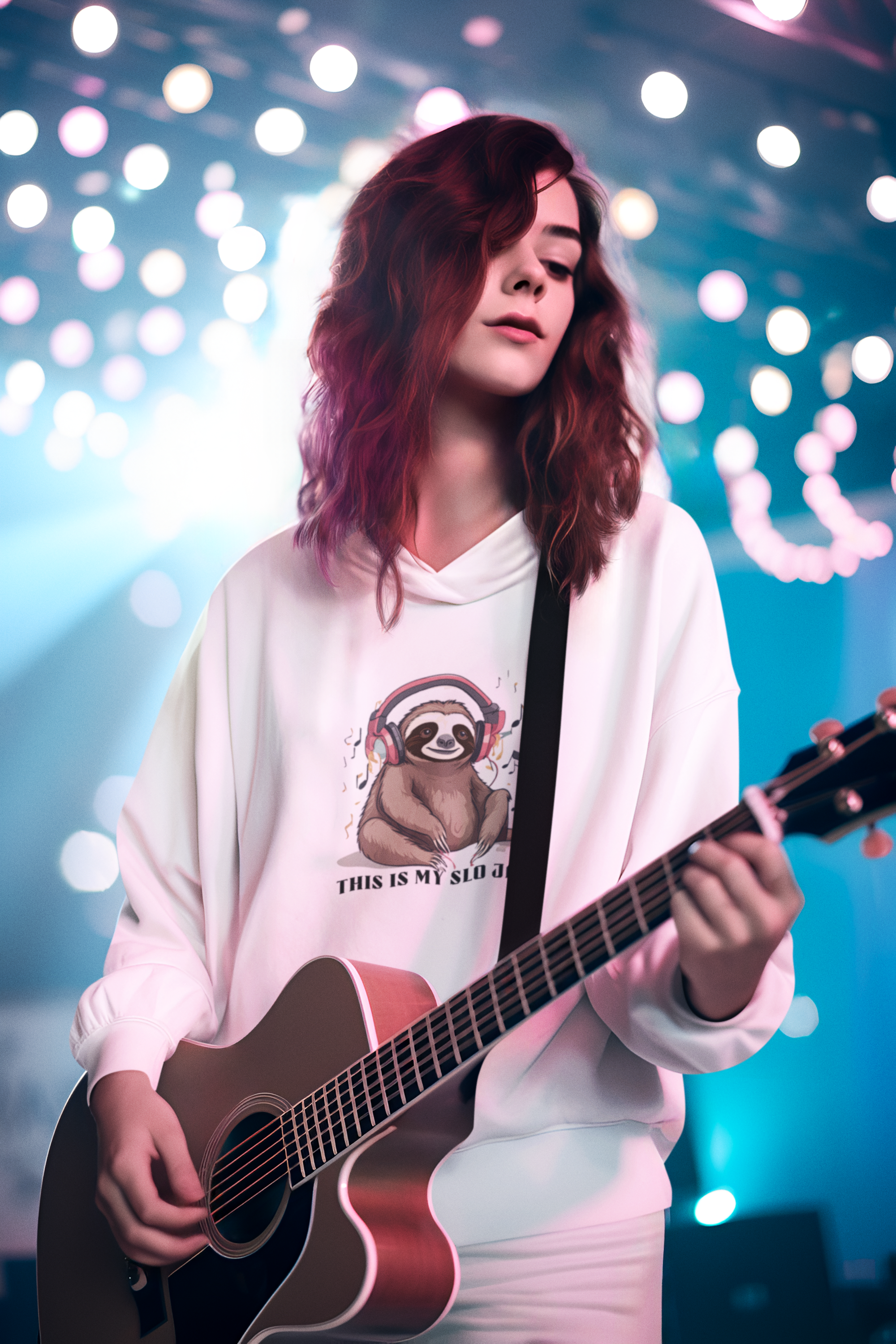 Sloth Heavy Blend Hoodie - Slo Jam Design product thumbnail image