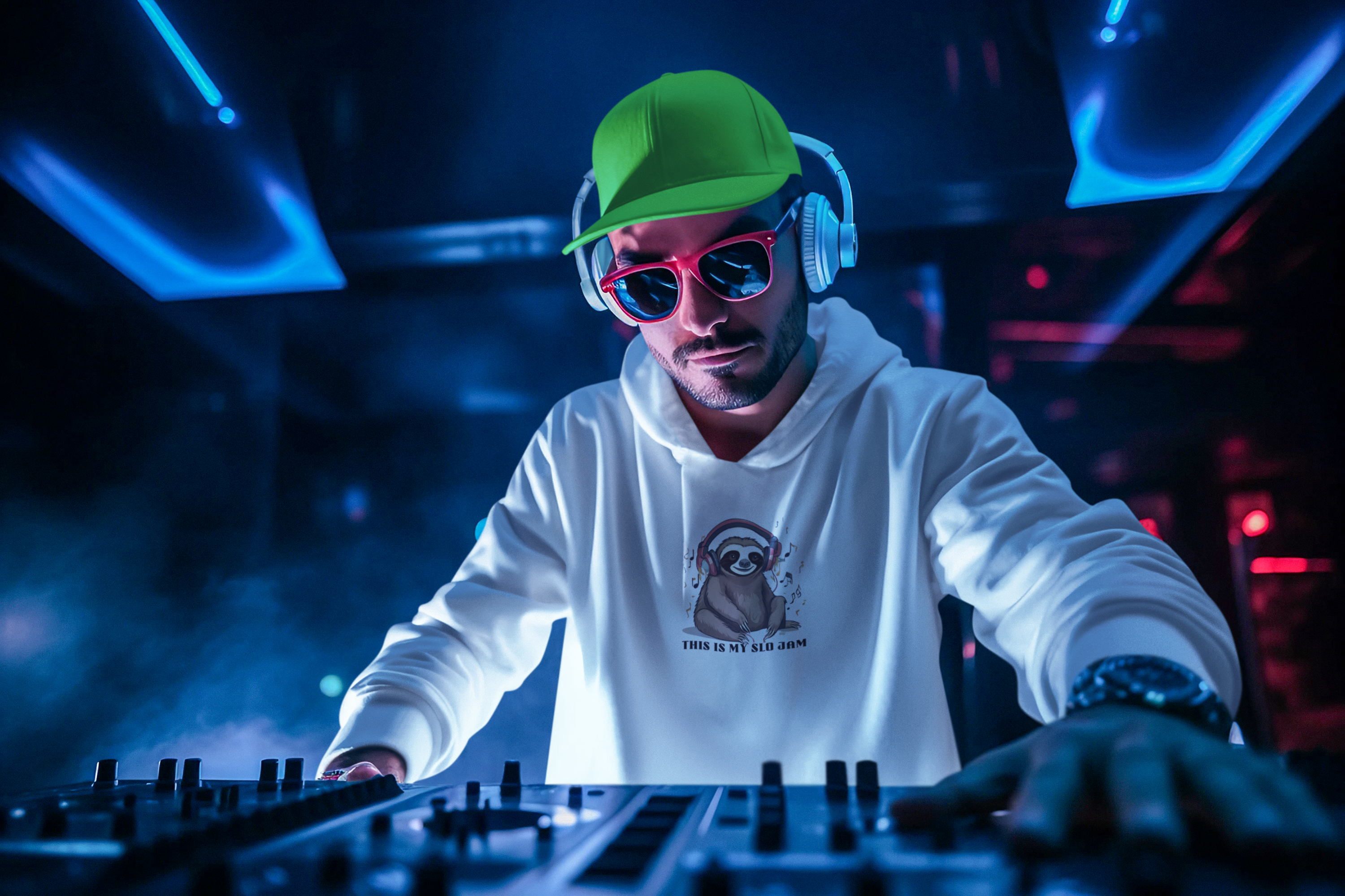 Sloth Heavy Blend Hoodie - Slo Jam Design product thumbnail image