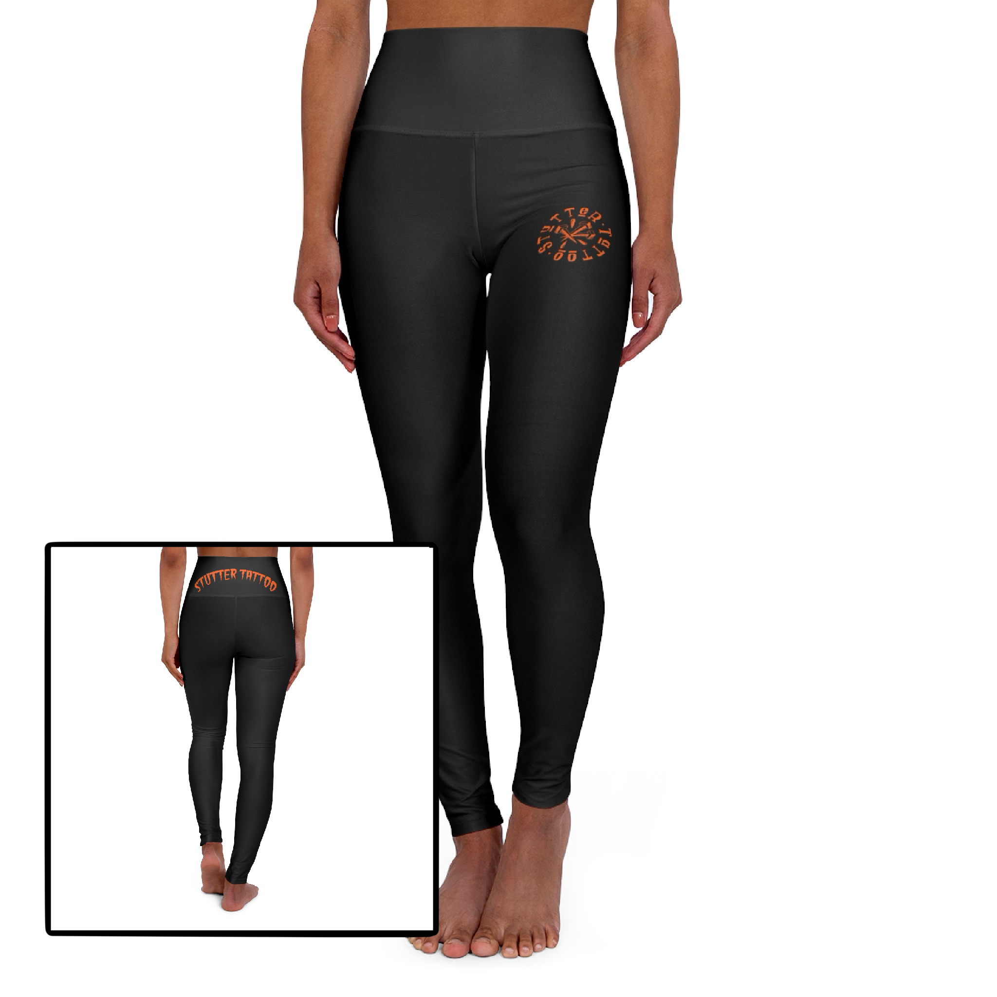 Stutter Tattoo-High Waisted Yoga Leggings Stutter Tattoo-High Waisted Yoga Leggings