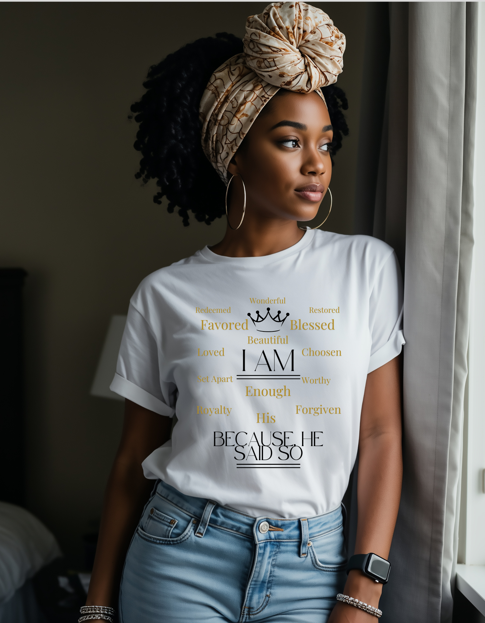 Inspirational Unisex Heavy Cotton Tee - 'I AM Enough' Affirmation Shirt
