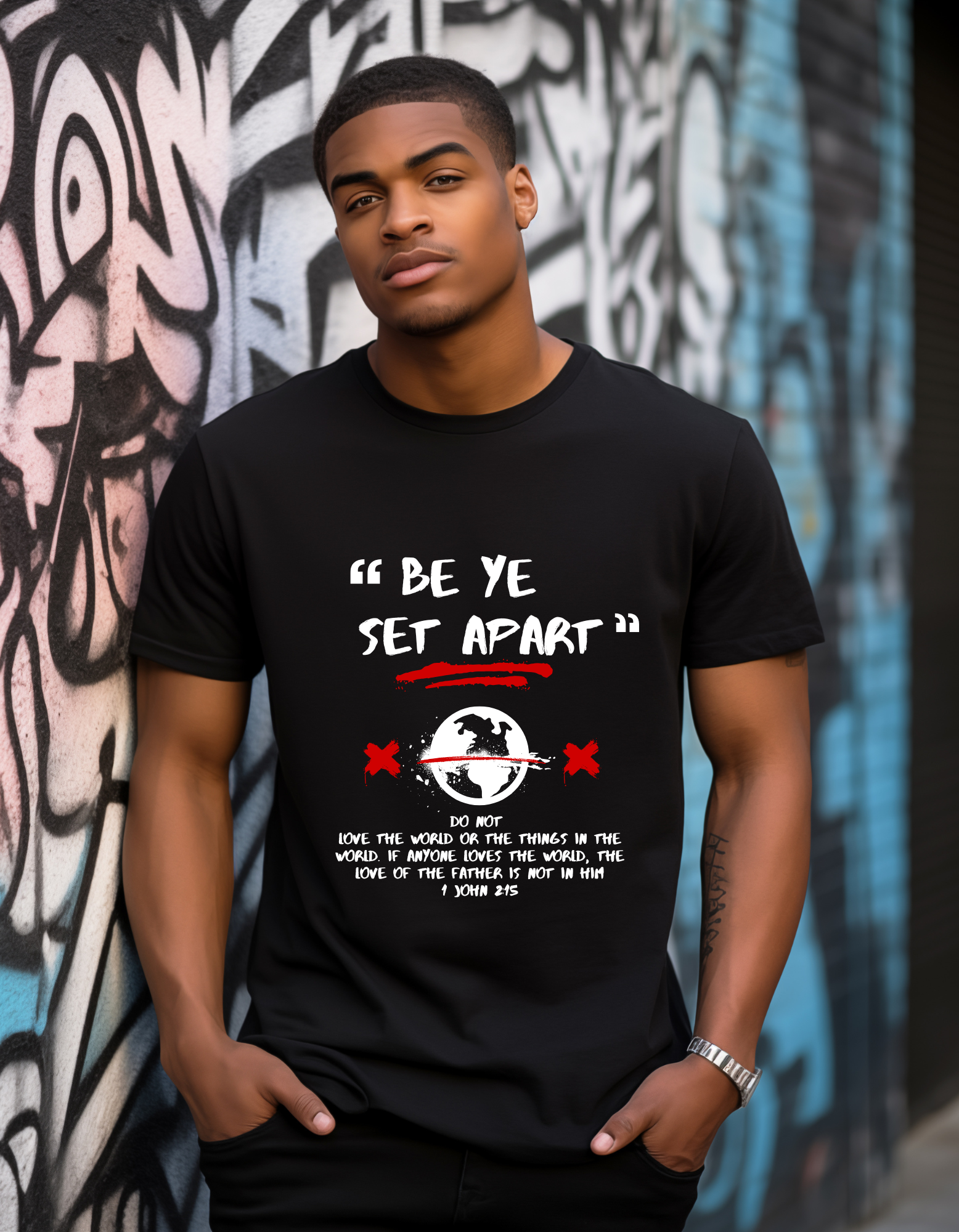 Christian Inspirational T-Shirt, Be Ye Set Apart From The World, Religious Tee, Unisex Cotton Shirt, Faith Gift, Christian Clothing