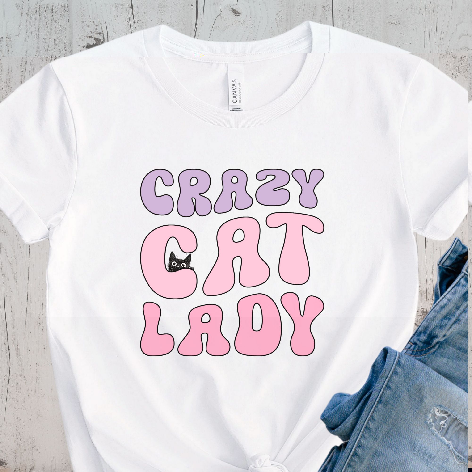 Retro Crazy Cat Lady Shirt product thumbnail image