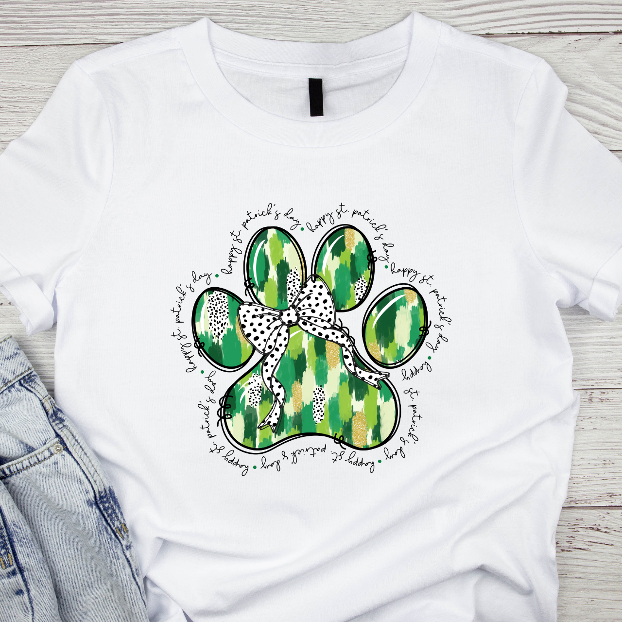 St Patricks Day Softstyle T-Shirt - Dog Life - Dog Paw St Patricks Day Softstyle T-Shirt - Dog Life - Dog Paw