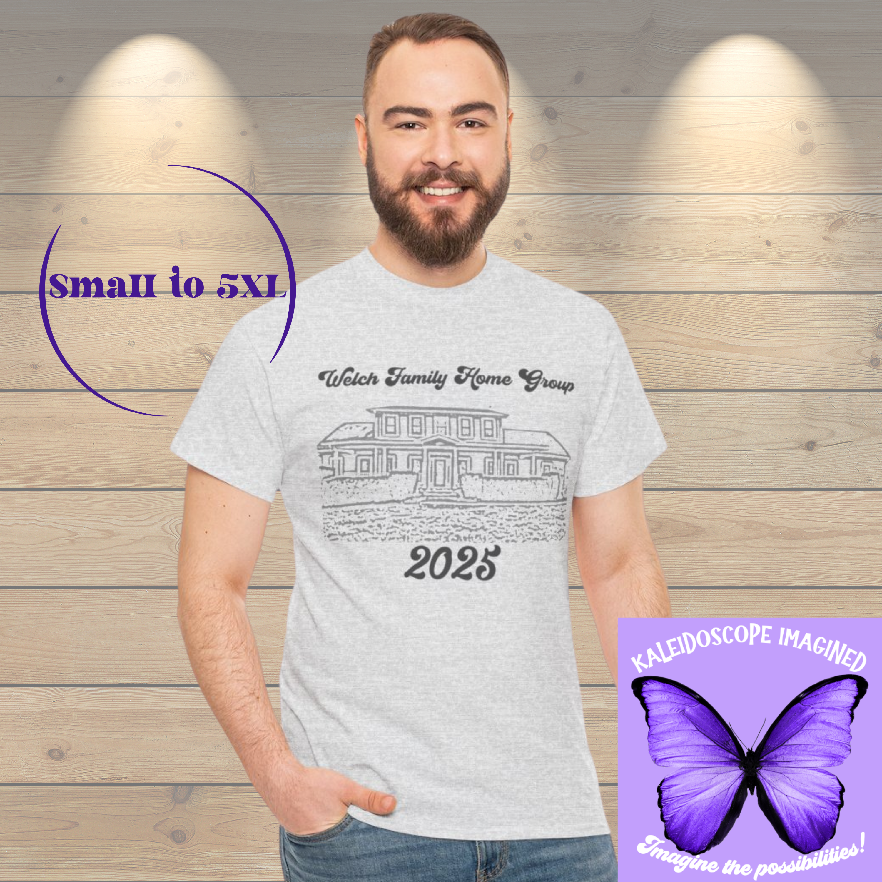 Family Home Group Unisex Tee - Welch family design product thumbnail image