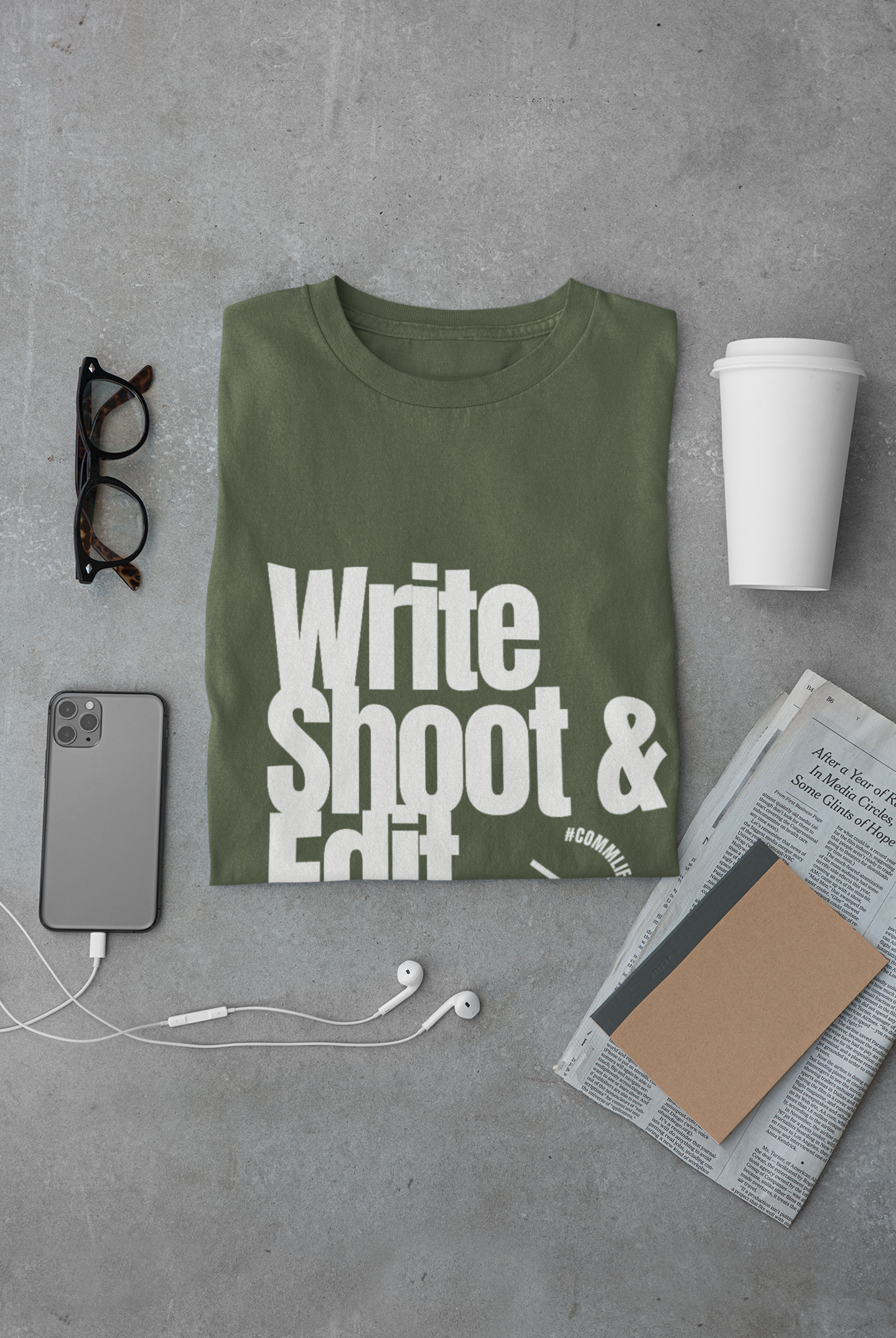 "Write, Shoot & Edit" | Communication Professional T-shirt product thumbnail image "Write, Shoot & Edit" | Communication Professional T-shirt product thumbnail image