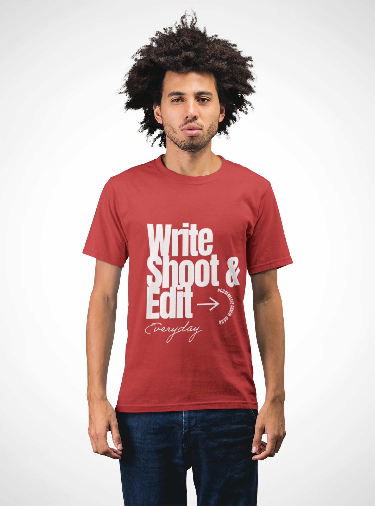 "Write, Shoot & Edit" | Communication Professional T-shirt product thumbnail image "Write, Shoot & Edit" | Communication Professional T-shirt product thumbnail image
