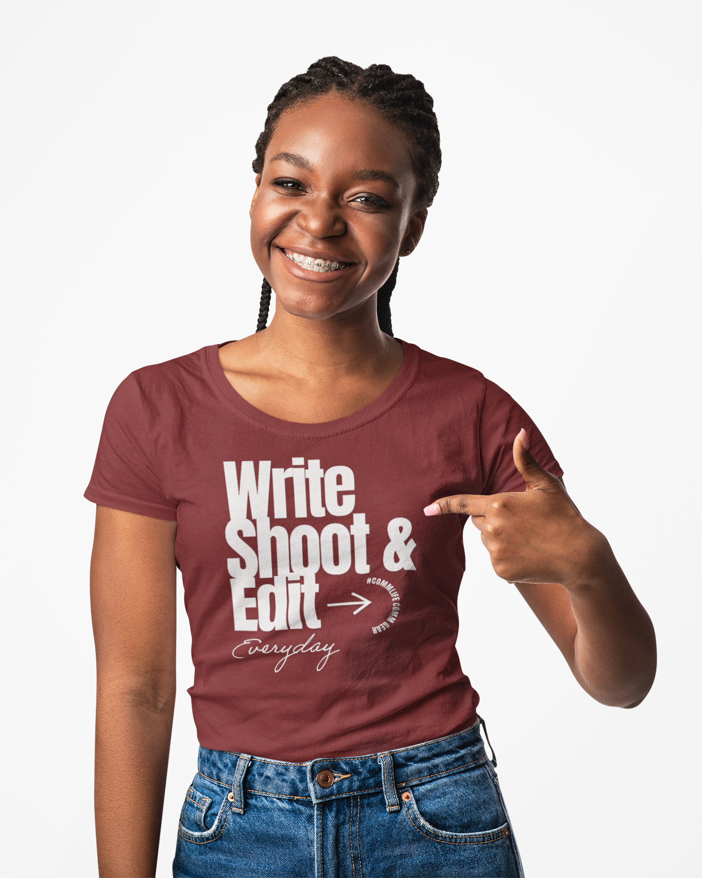 "Write, Shoot & Edit" | Communication Professional T-shirt product thumbnail image "Write, Shoot & Edit" | Communication Professional T-shirt product thumbnail image