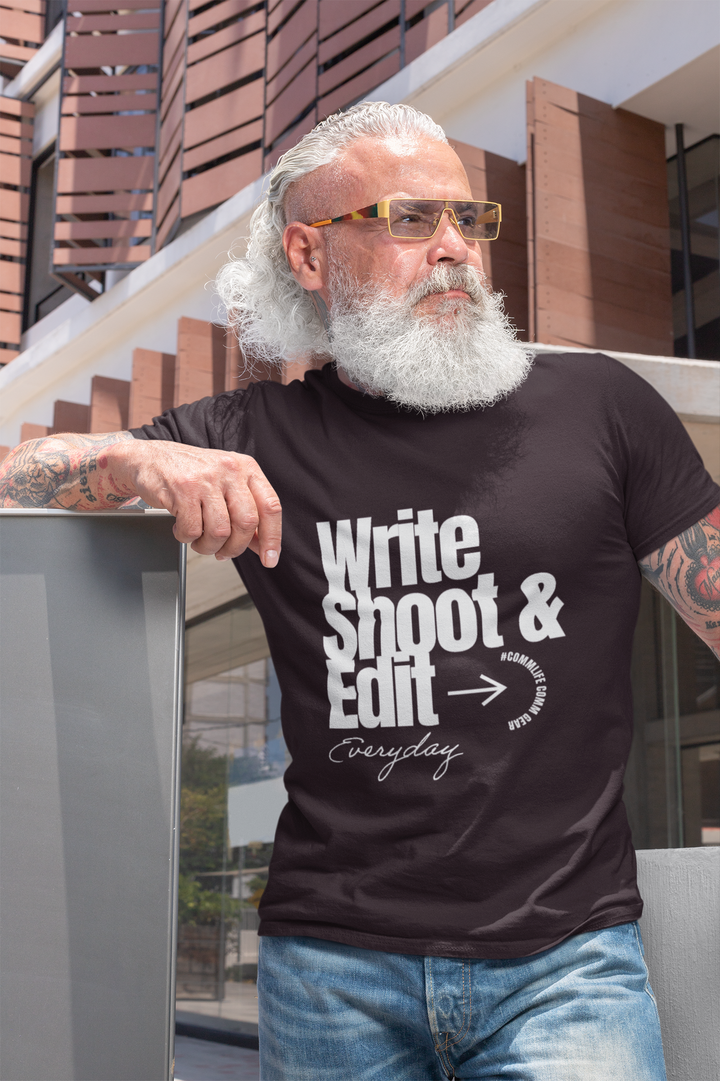 "Write, Shoot & Edit" | Communication Professional T-shirt product thumbnail image "Write, Shoot & Edit" | Communication Professional T-shirt product thumbnail image