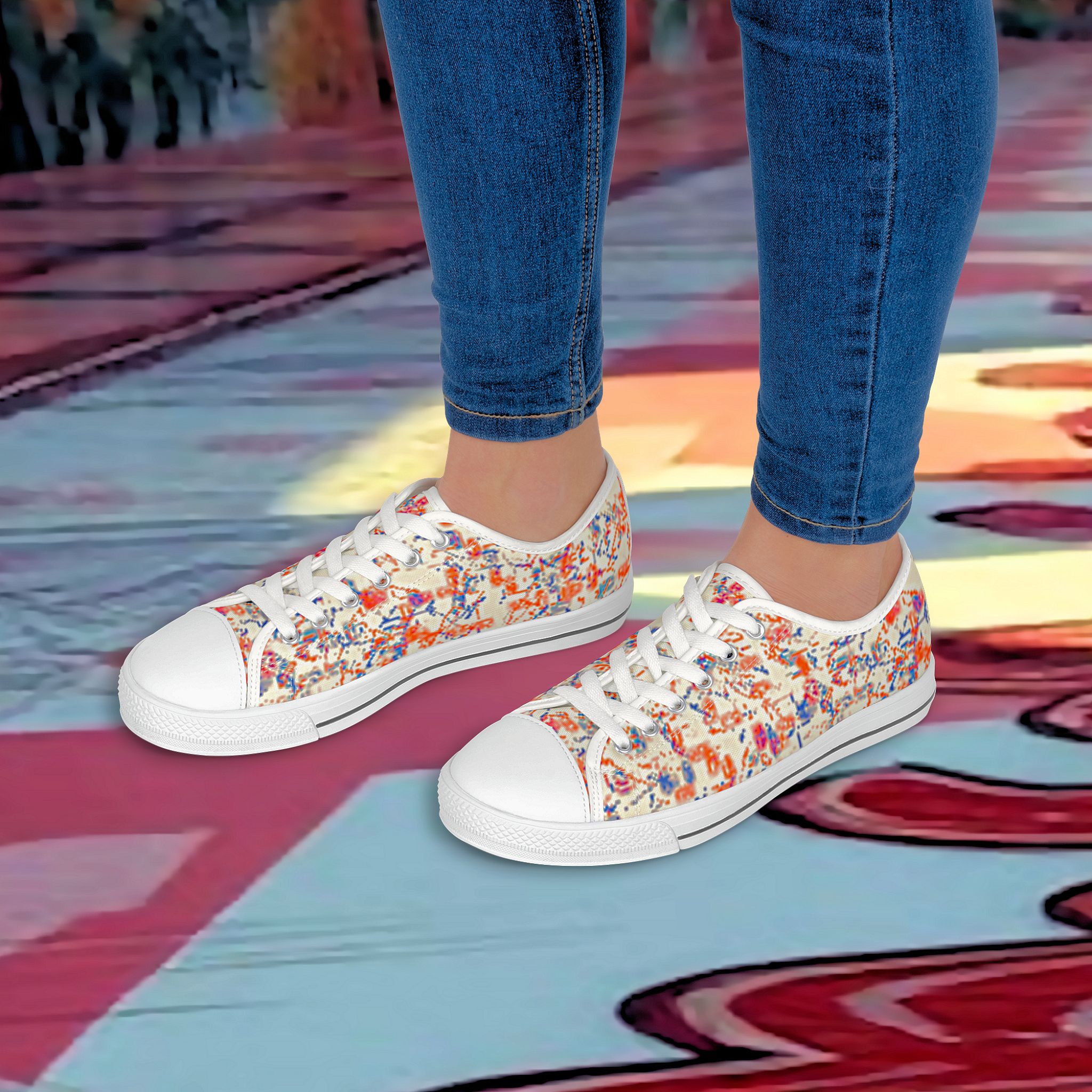 Fractal Moments - Women's Low Top Sneakers Fractal Moments - Women's Low Top Sneakers