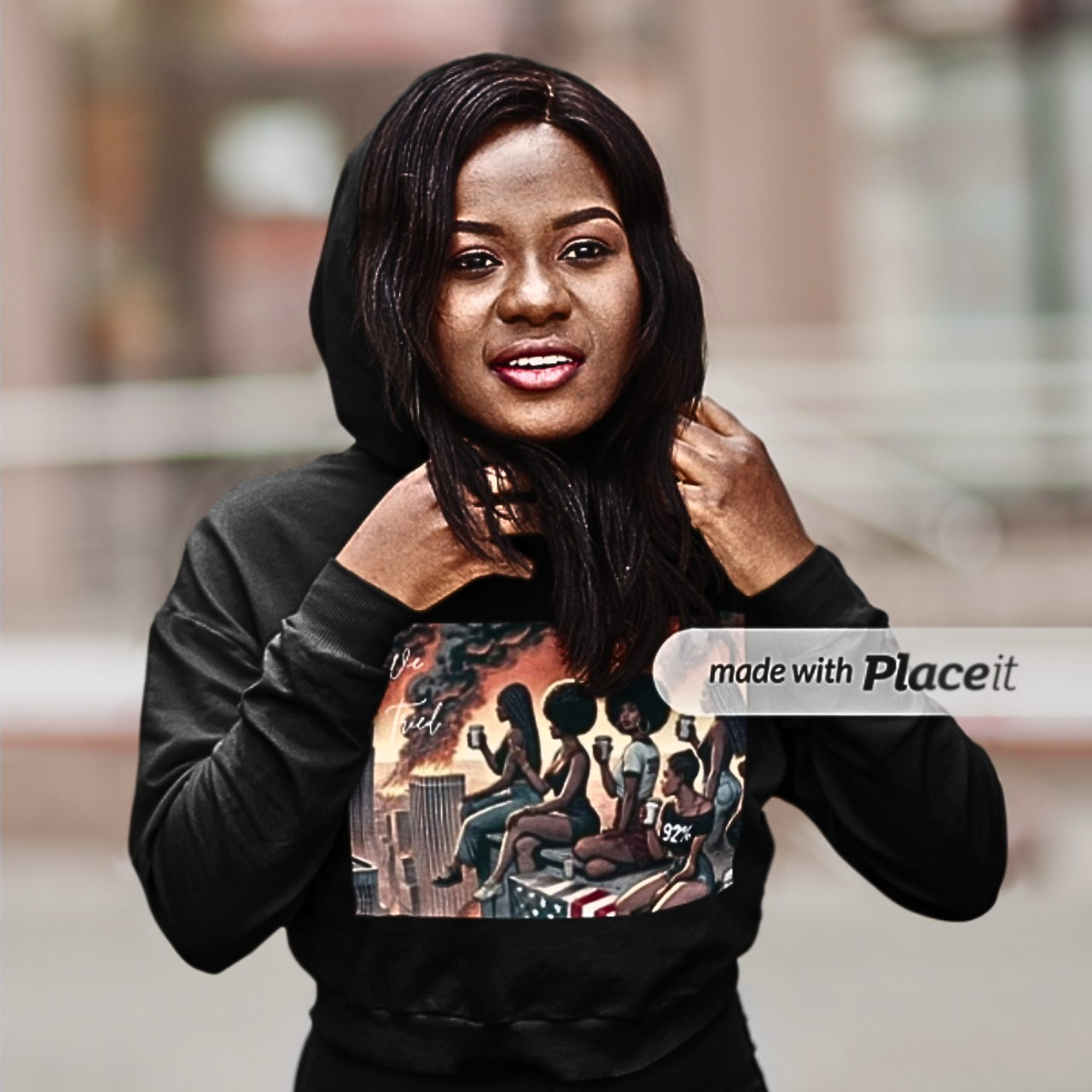 "We Tried" Women’s Cropped Hooded Sweatshirt product thumbnail image