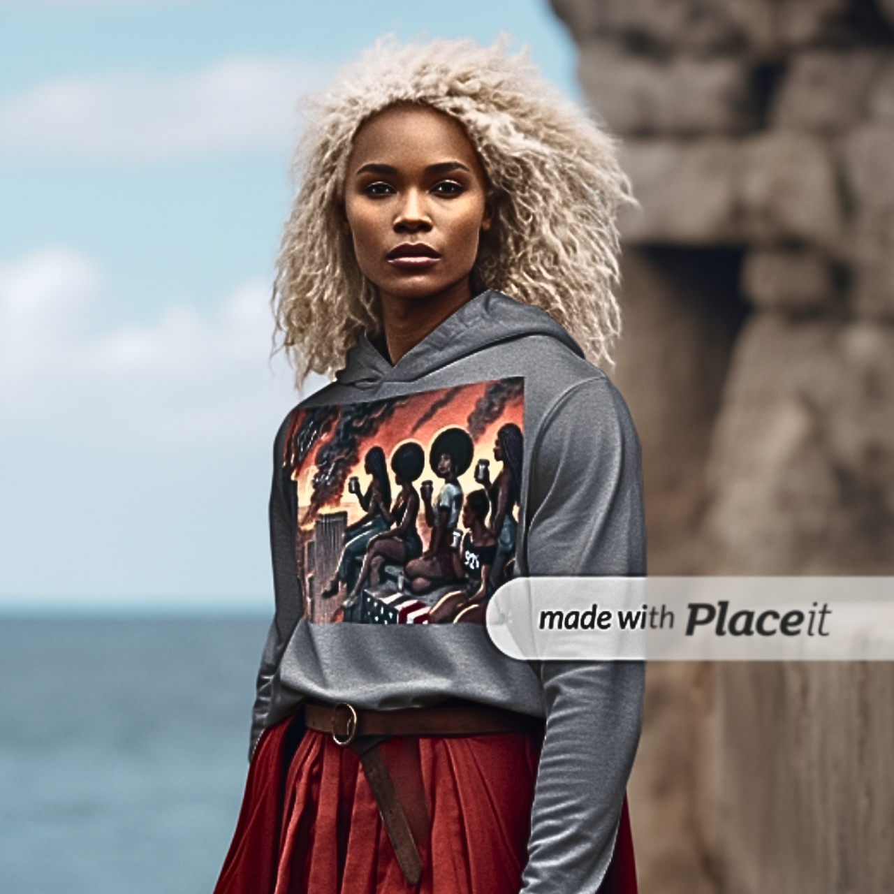 "We Tried" Women’s Cropped Hooded Sweatshirt product thumbnail image