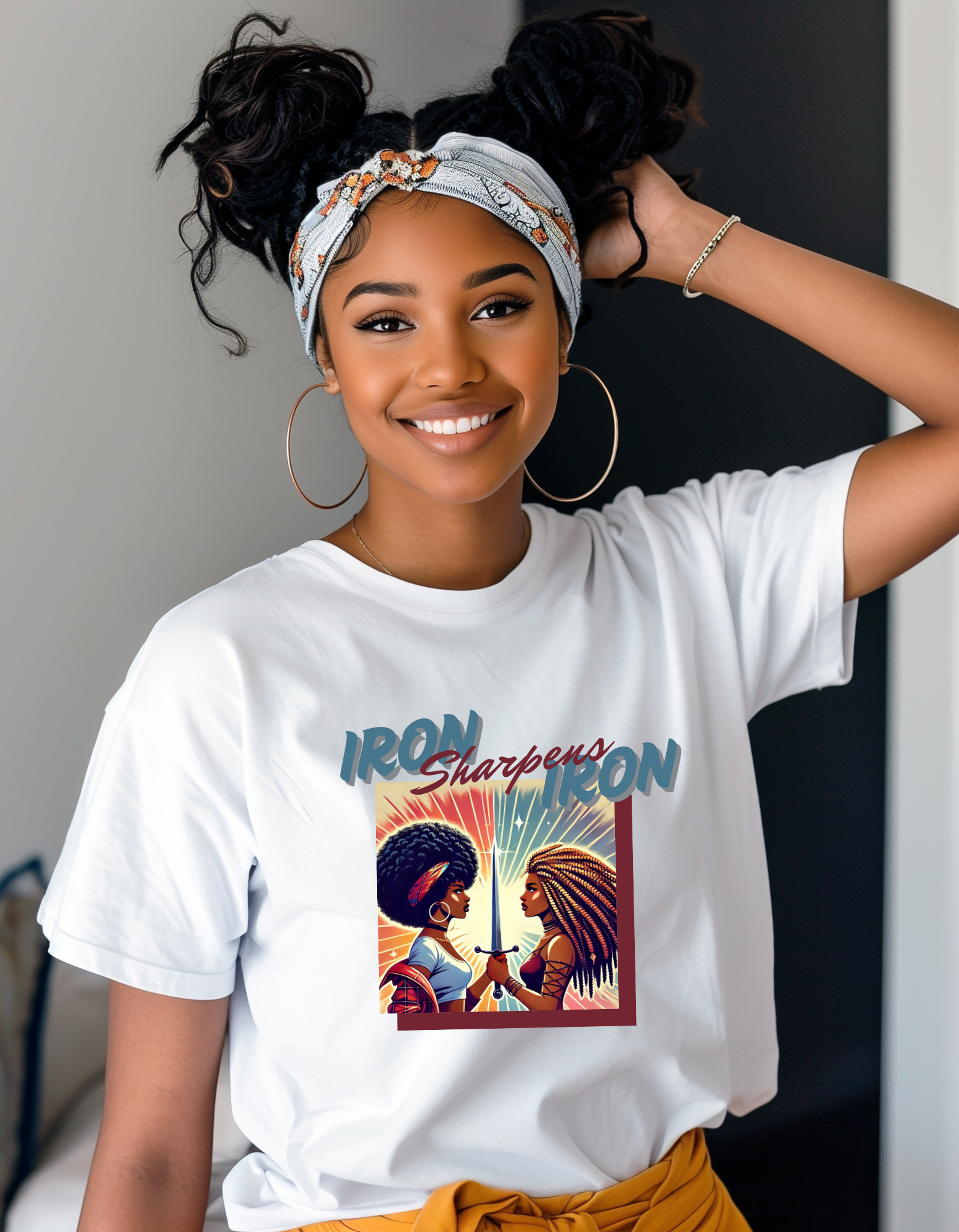 Vintage-Inspired Unisex Tee, 'Iron Sharpens Iron' Tee, Cool Graphic Tee, Black History Month, Affirmation Shirt, Gift for Him/Her